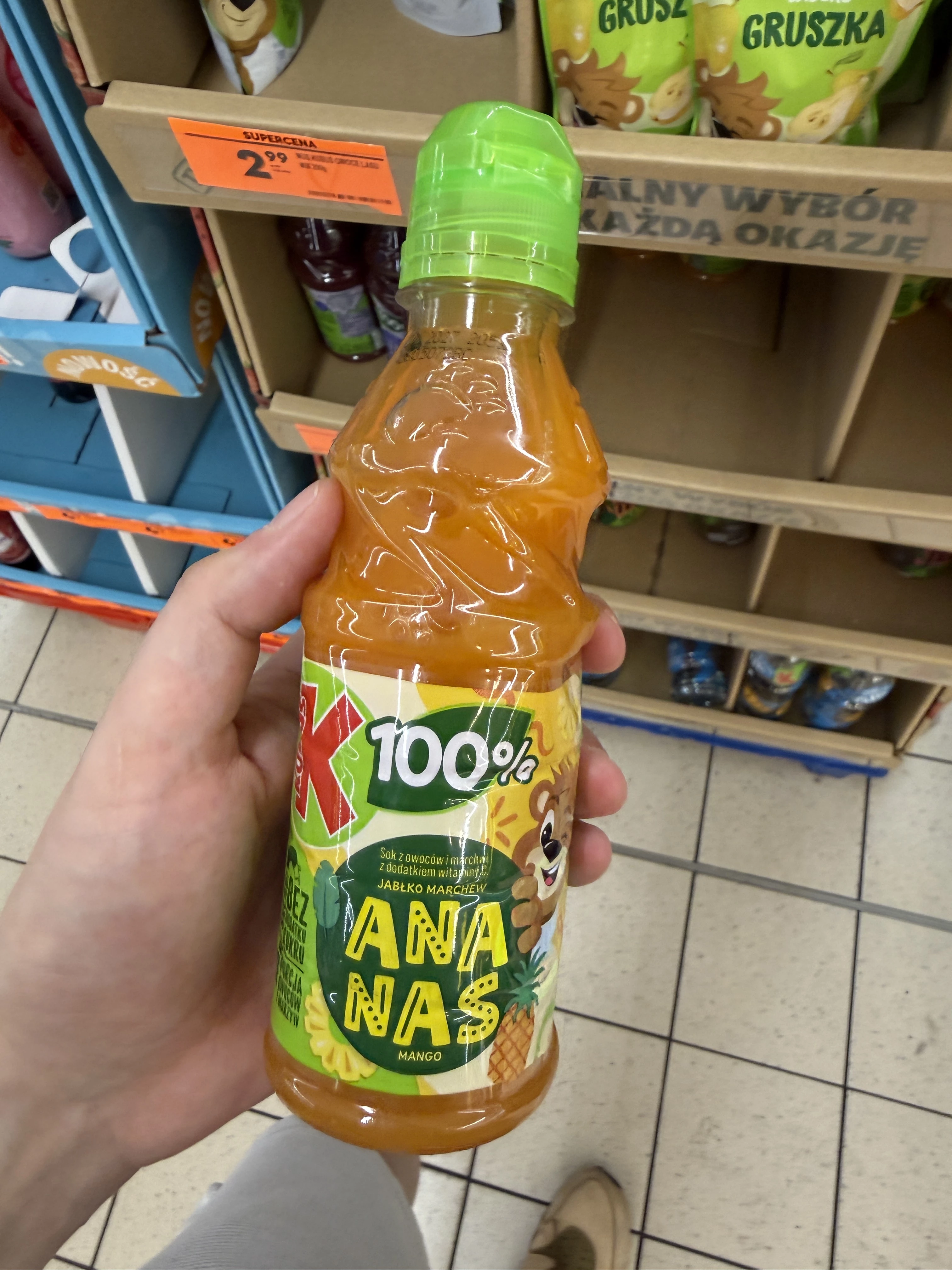 Kubuś Sok 100% Jabłko Marchew Ananas Mango | 300ml