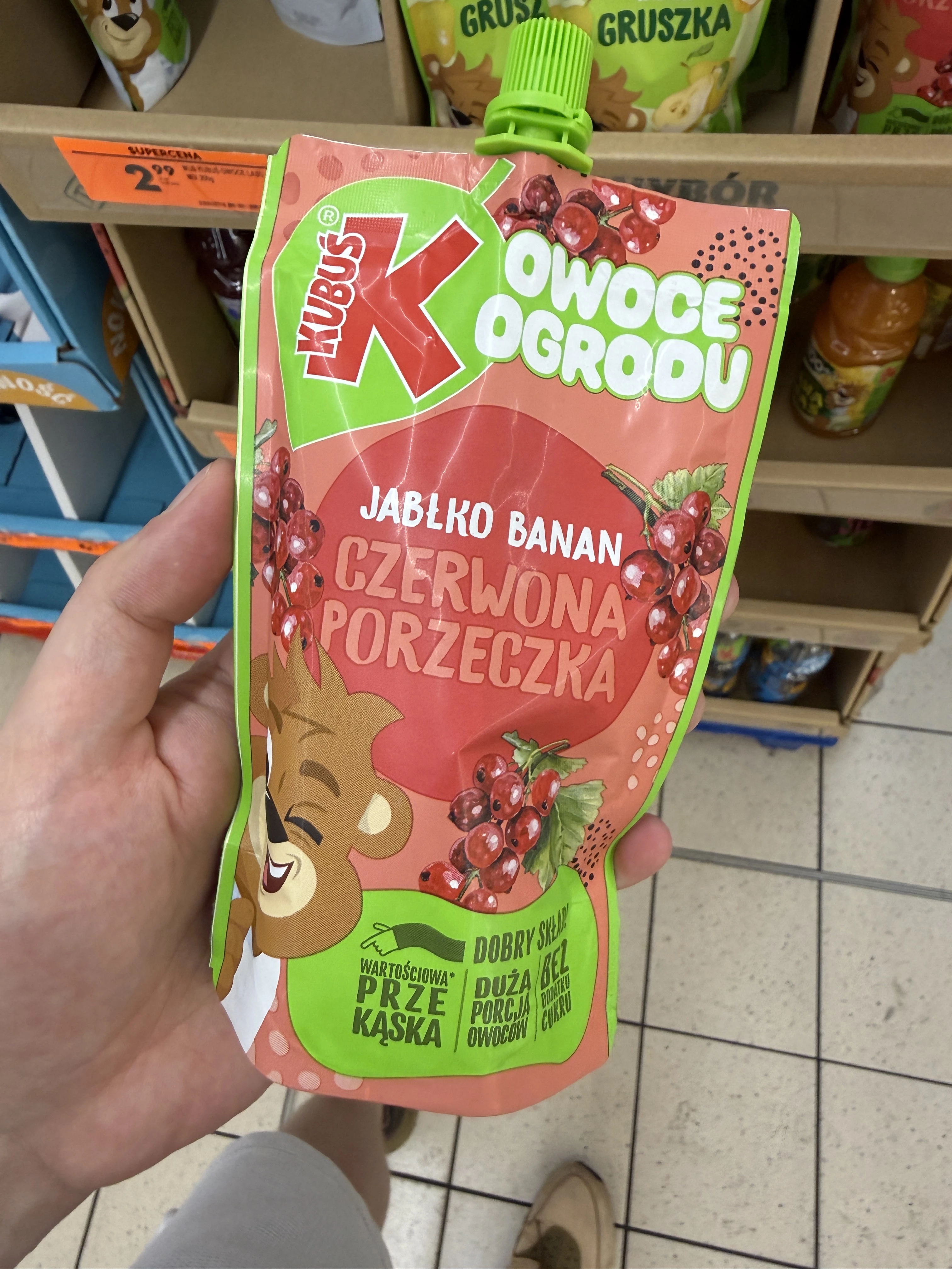Kubuś Owoce Ogrodu Jabłko Banan Czerwona Porzeczka | 200g
