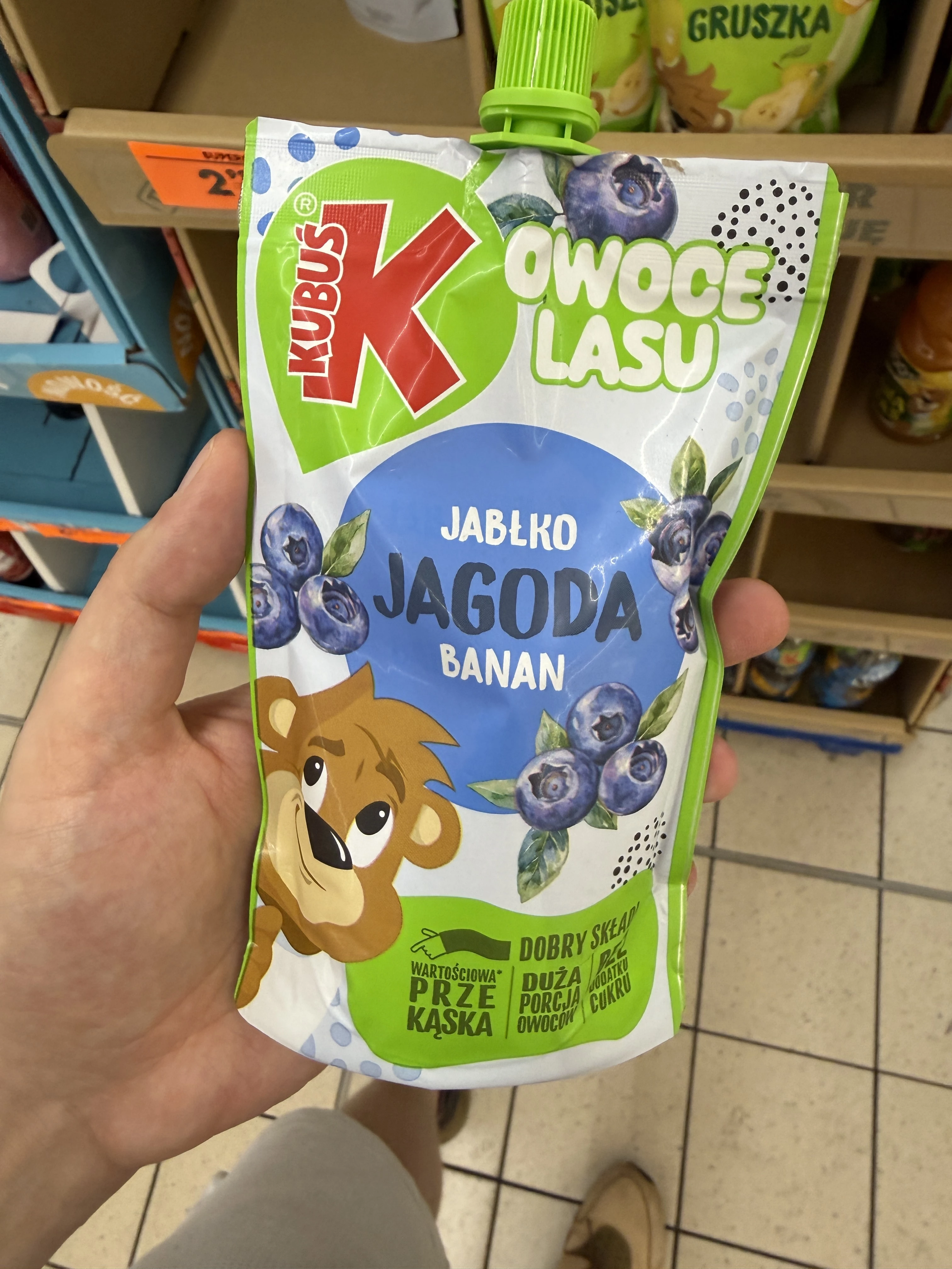 Kubuś Mus Owoce Lasu jabłko jagoda banan | 200g