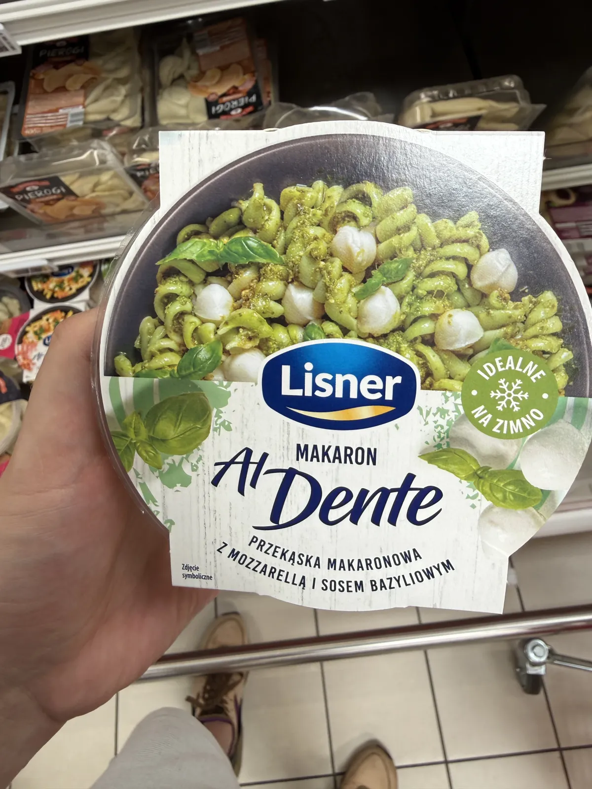 Lisner Al Dente sałatka makaronowa z mozzarellą i sosem bazyliowym | 220g