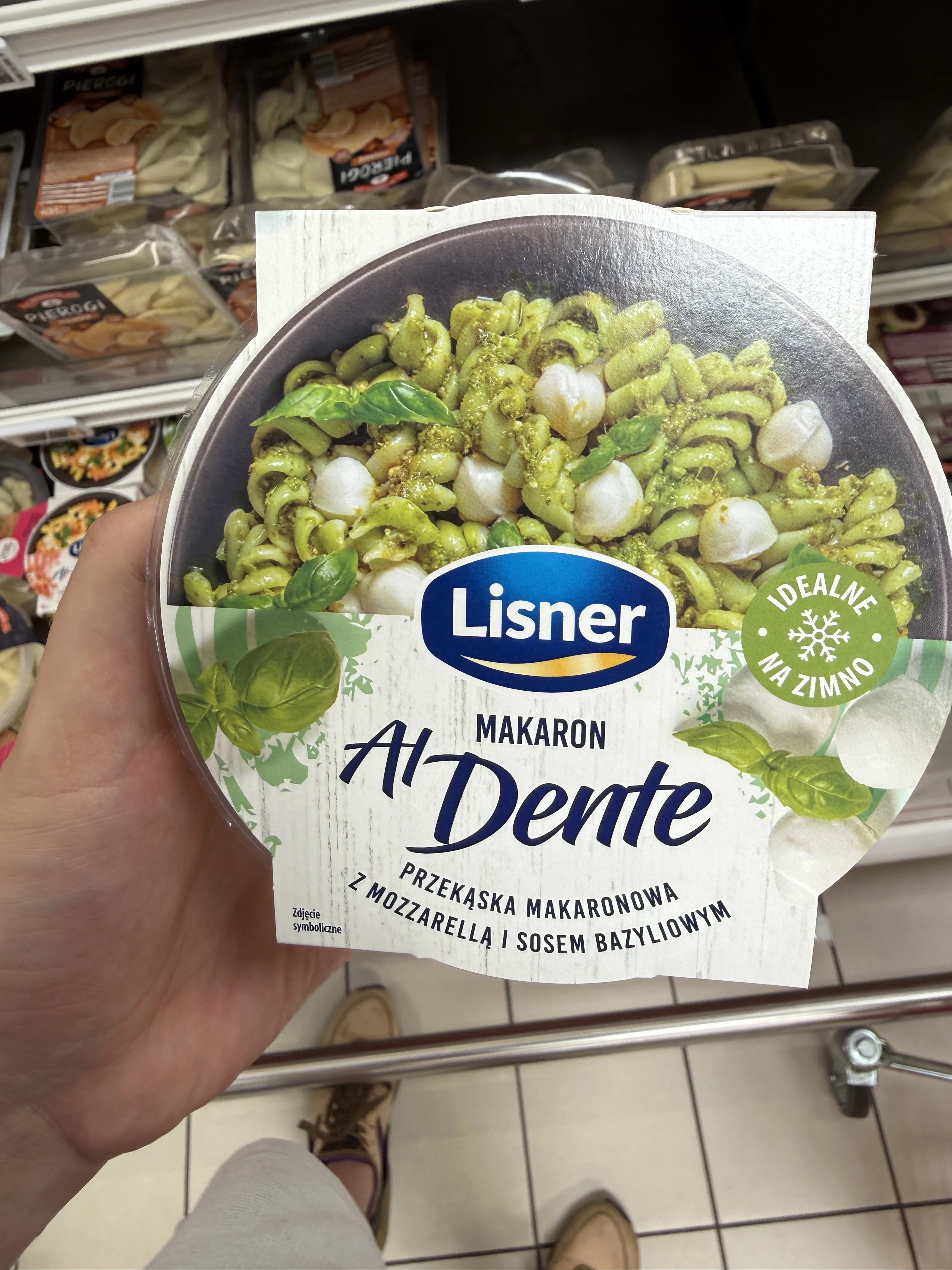 Lisner Al Dente sałatka makaronowa z mozzarellą i sosem bazyliowym | 220g