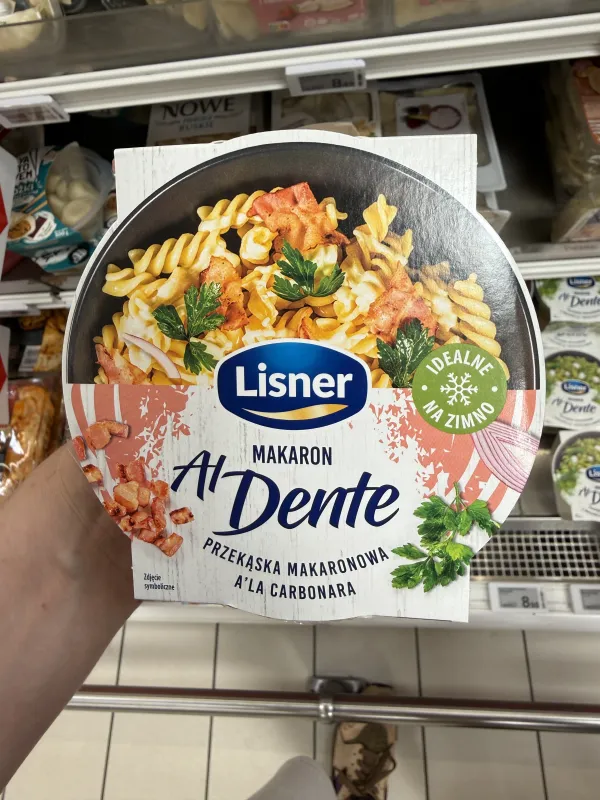 Lisner Al Dente Sałatka makaronowa carbonara z boczkiem | 220g