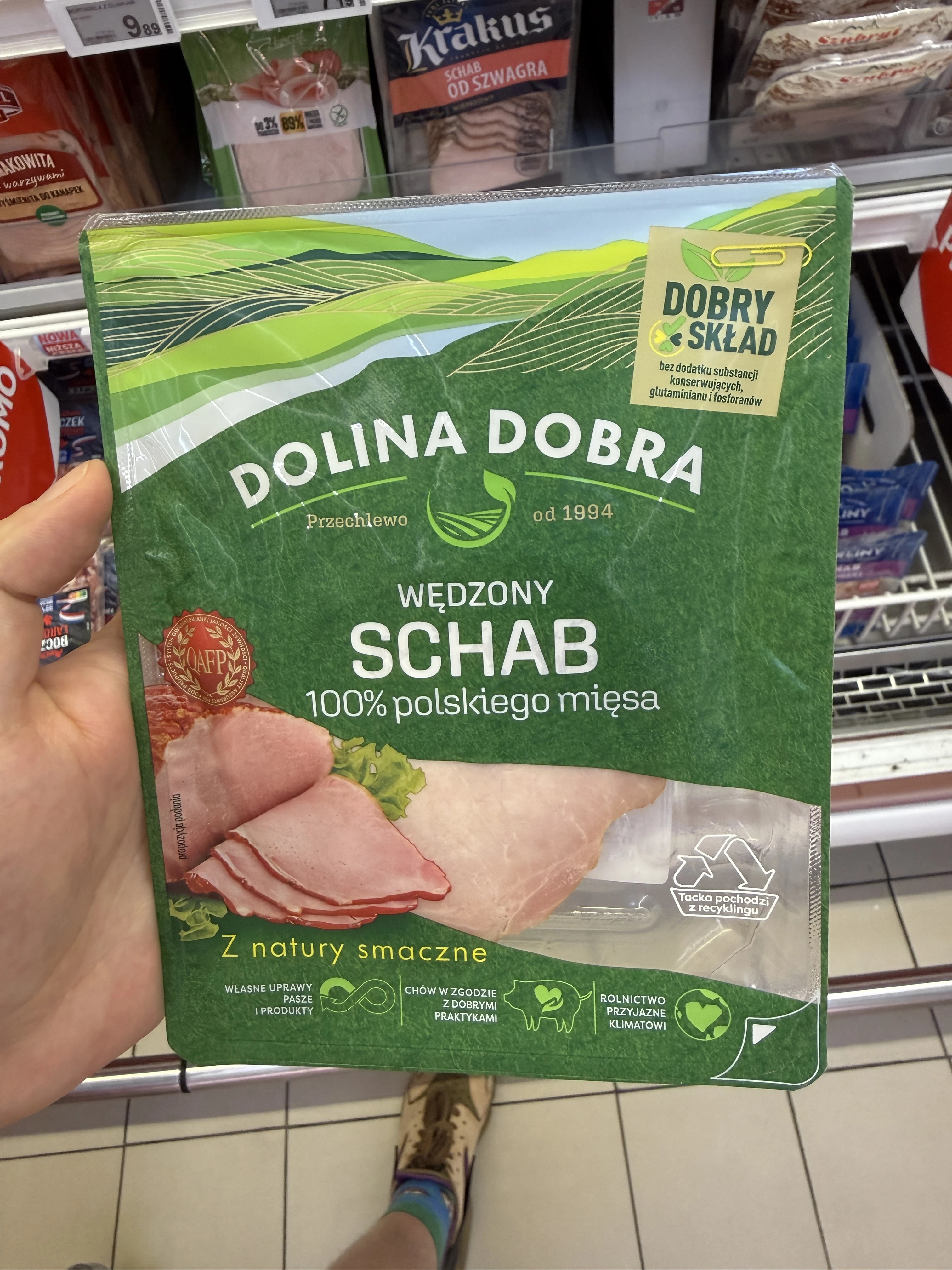 Dolina Dobra Wędzony schab 100% mięsa | 100g