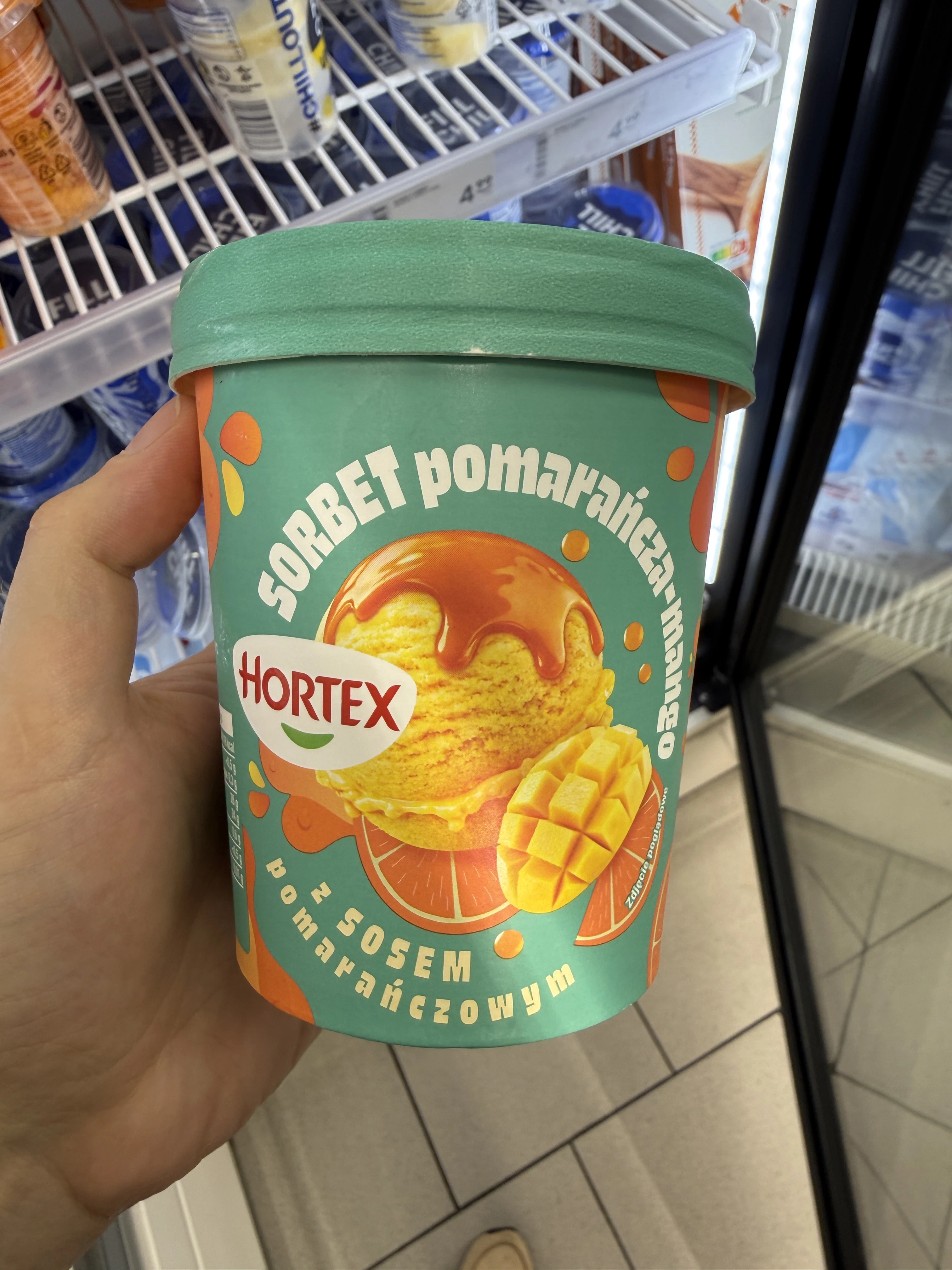 Hortex Sorbet pomarańcza-mango z sosem pomarańczowym | 460ml