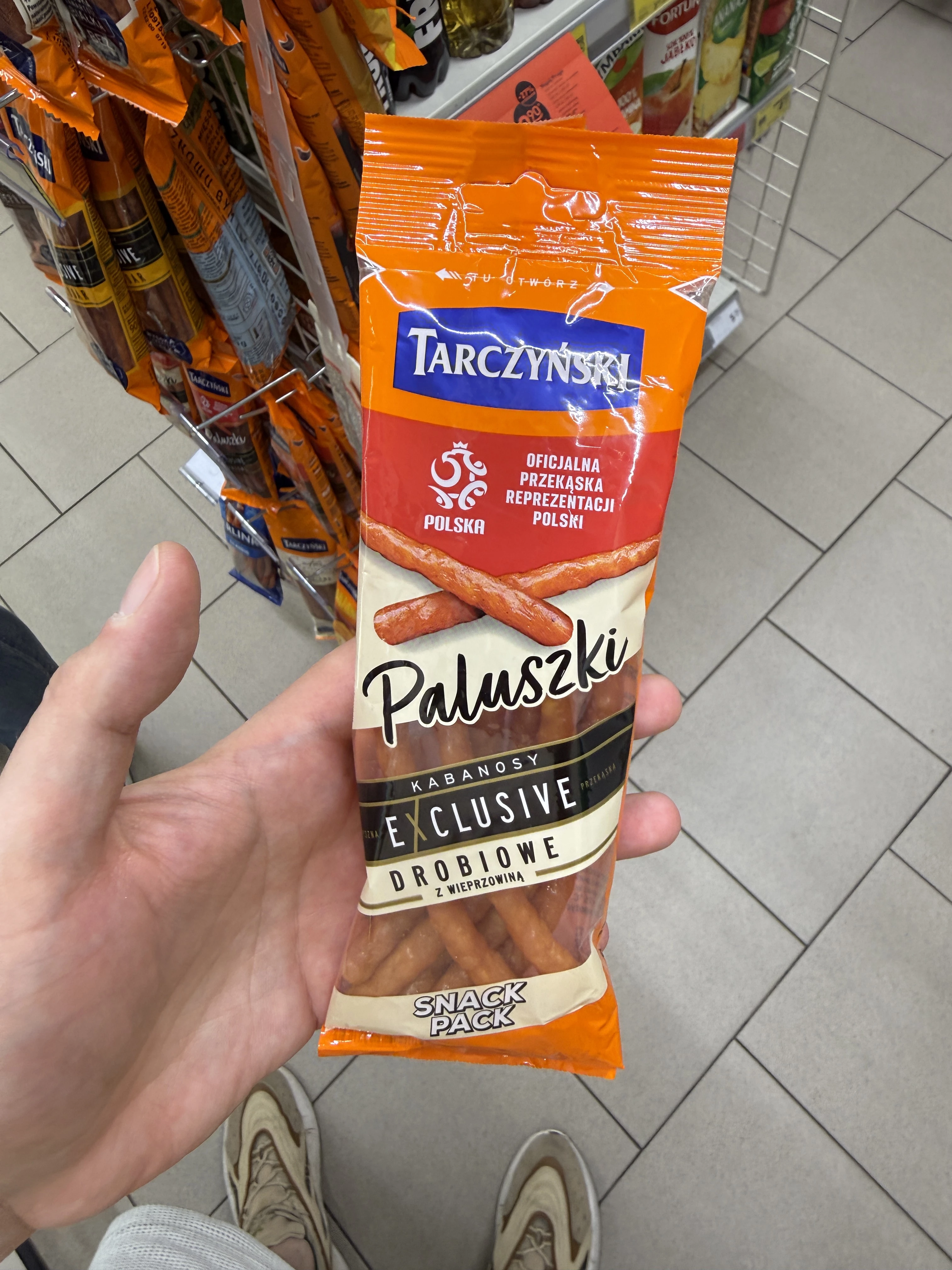 Tarczyński Kabanosy Exclusive Paluszki Drobiowe z wieprzowiną Snack Pack | 50g