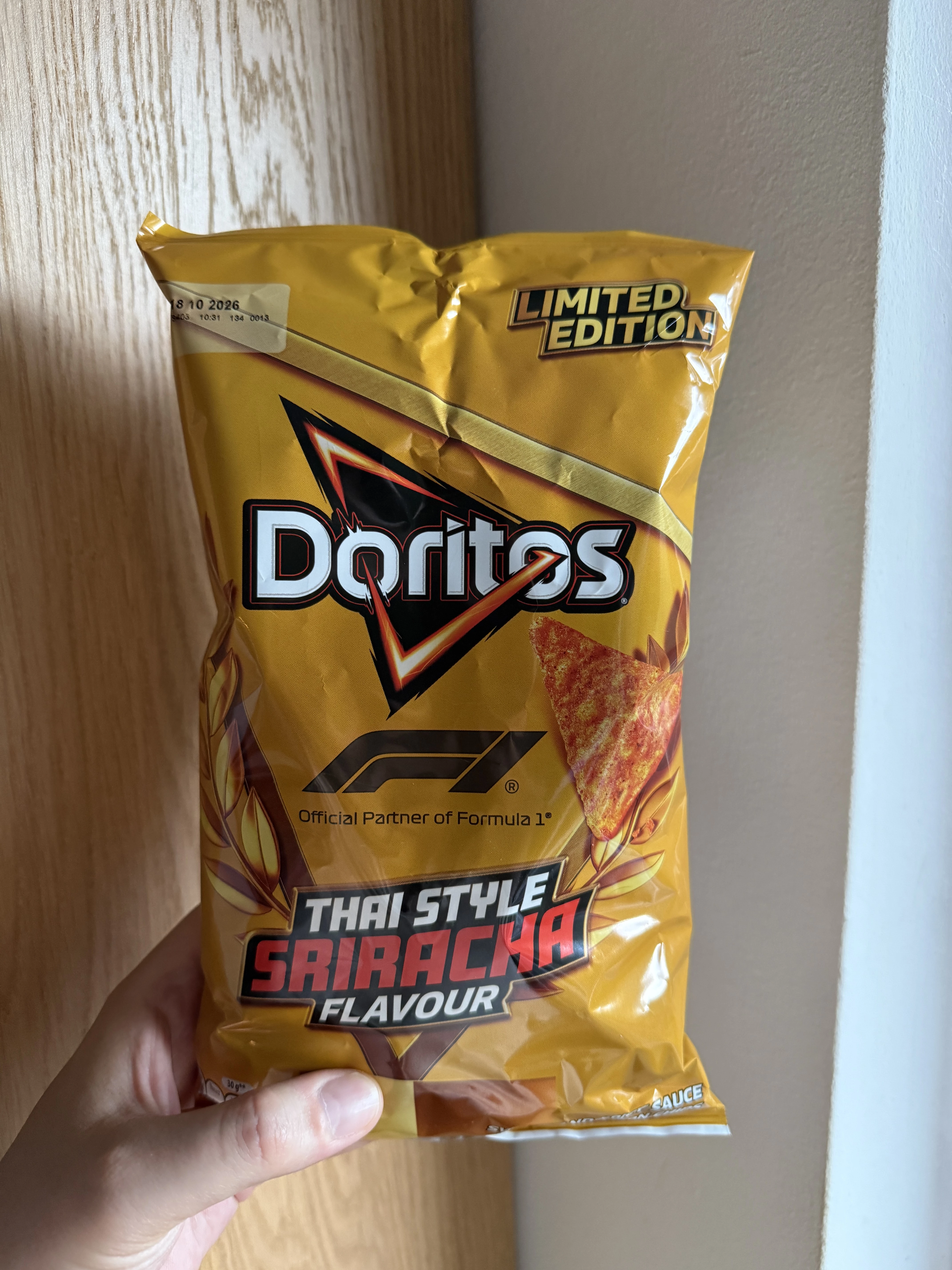 Doritos Thai Style Sriracha Flavour Official Partner of Formula | 100g