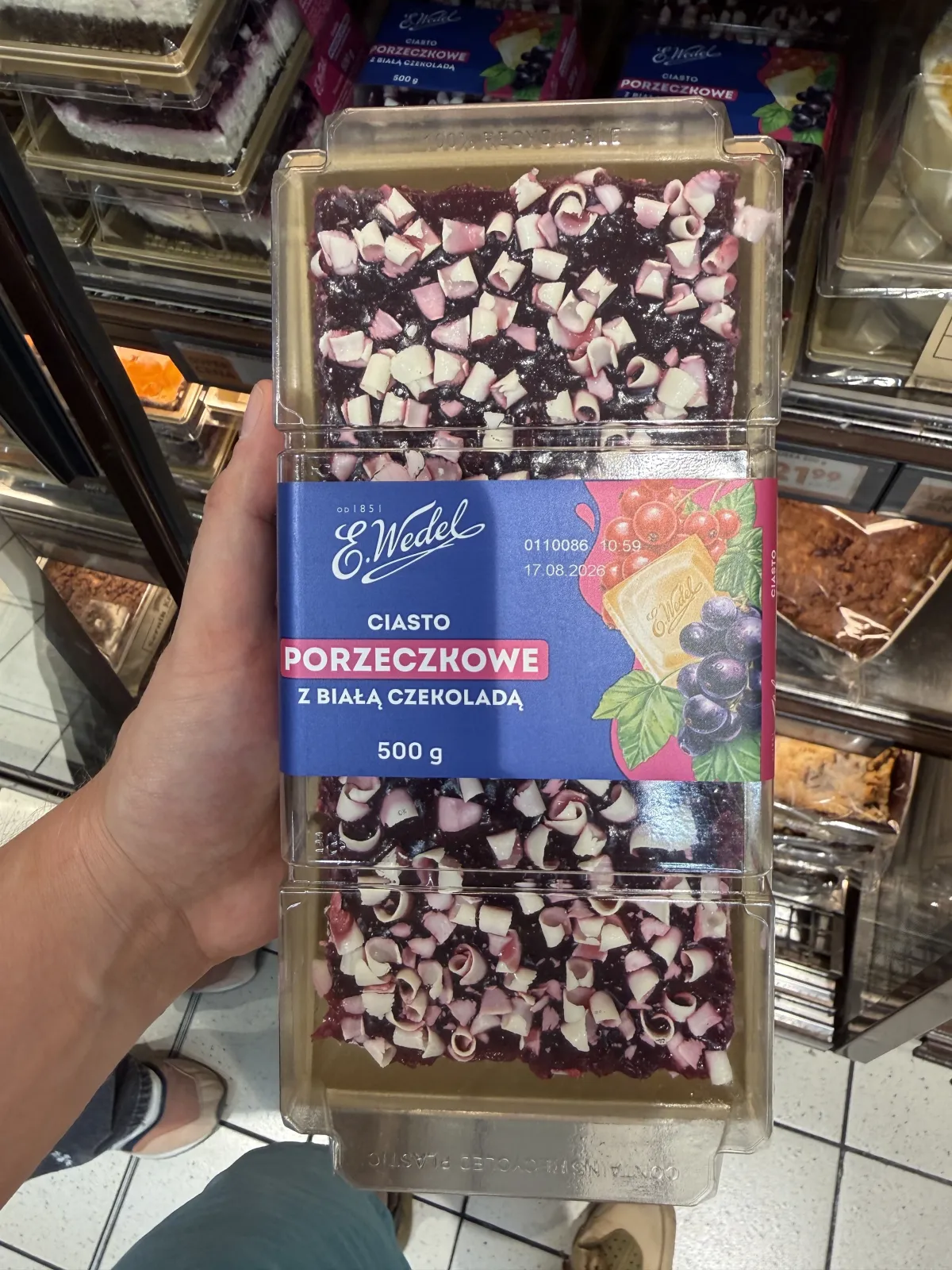 Ciasto porzeczkowe z białą czekoladą E.Wedel | 500g