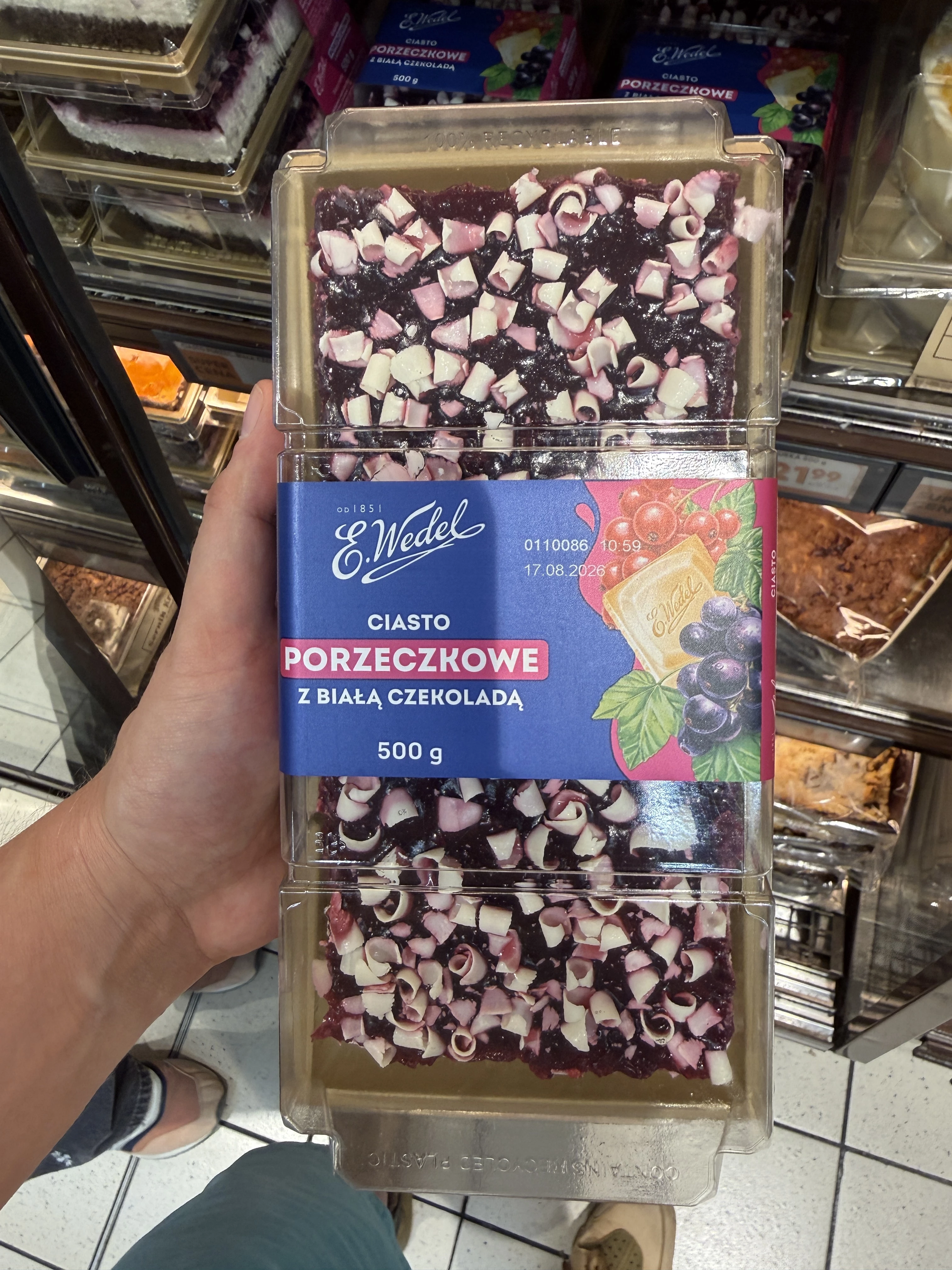 Ciasto porzeczkowe z białą czekoladą E.Wedel | 500g