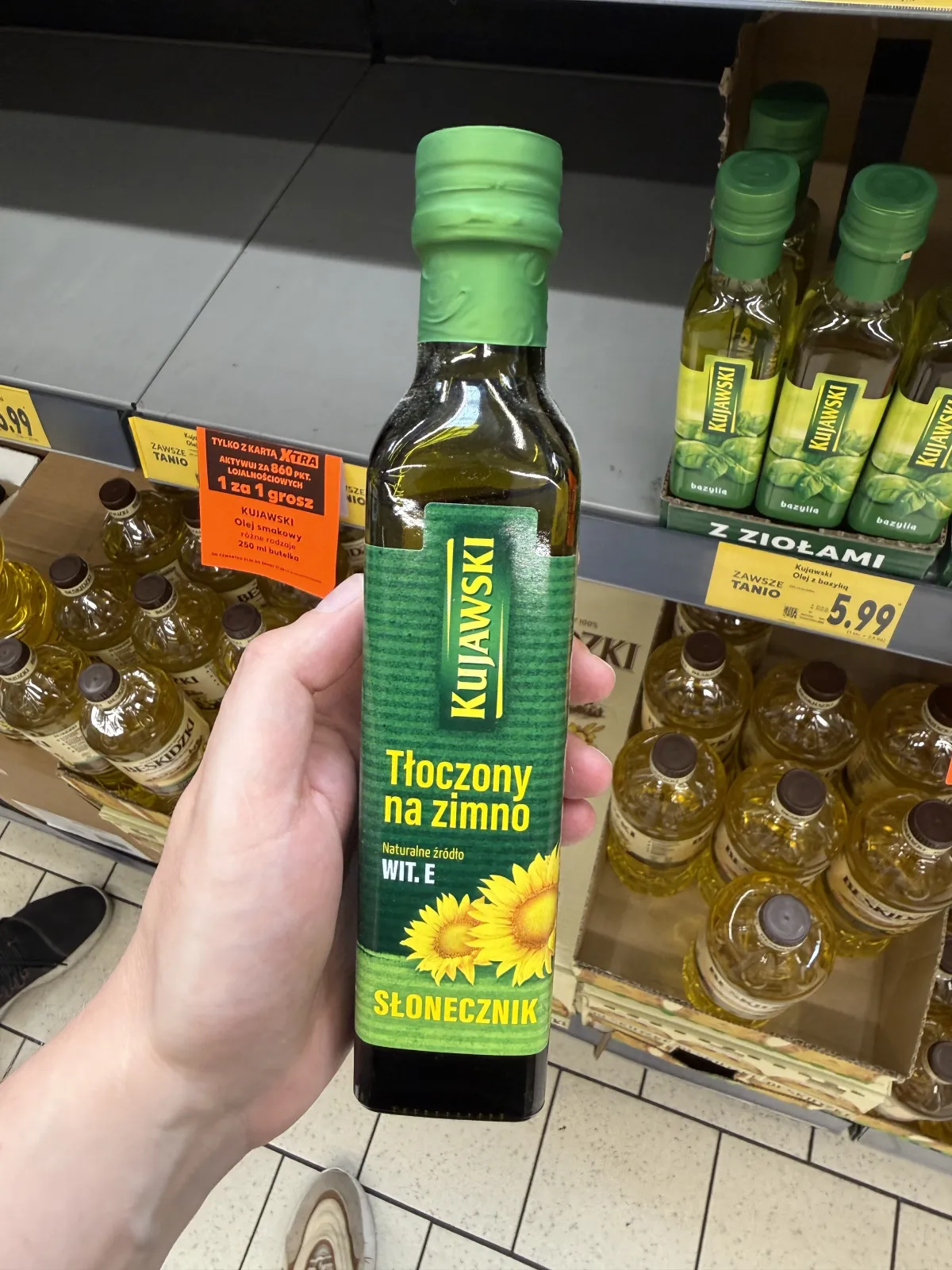 Kujawski Olej ze słoneczników tłoczony na zimno | 250ml