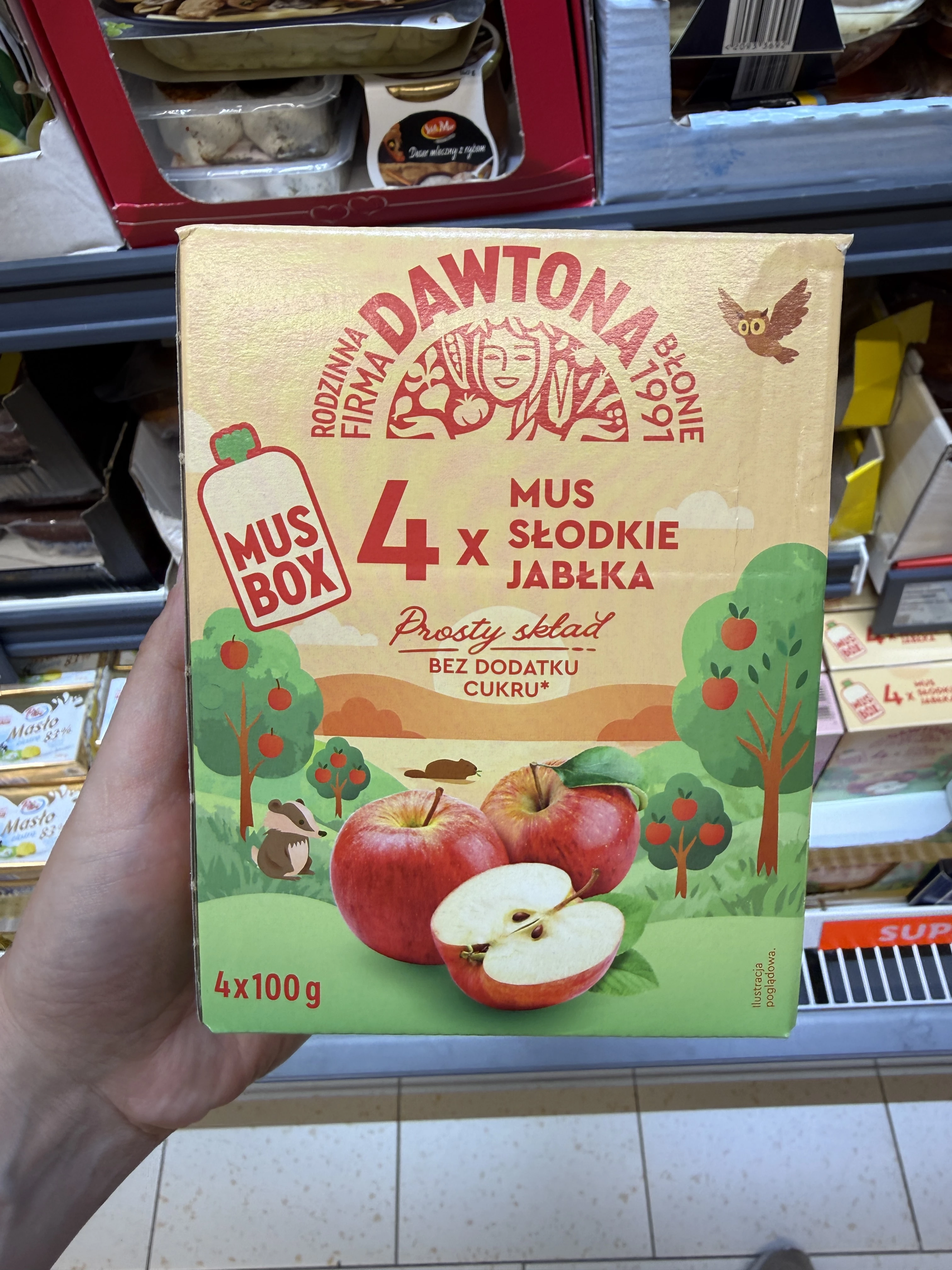 Dawtona Mus Box 4 x Mus Słodkie Jabłka | 4x100g