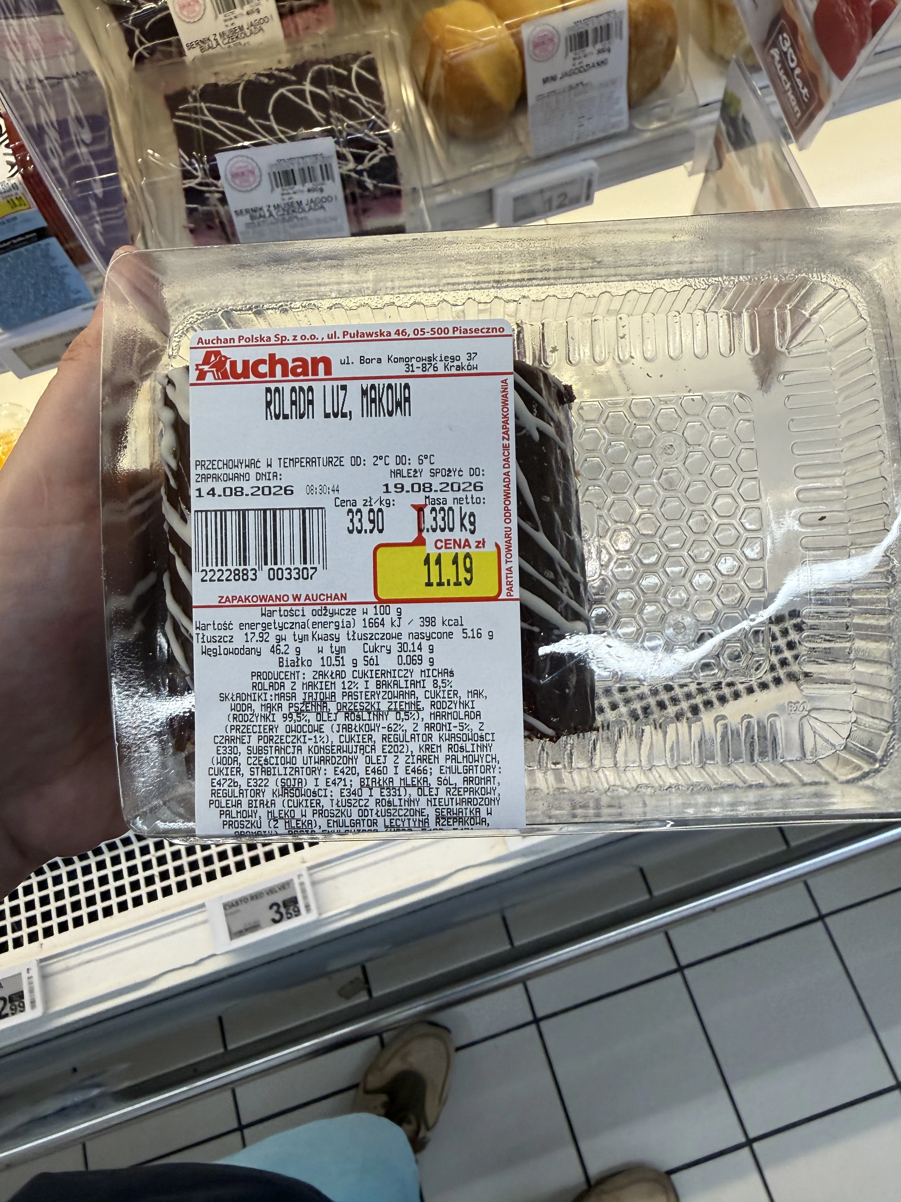 Rolada makowa na wagę Auchan |