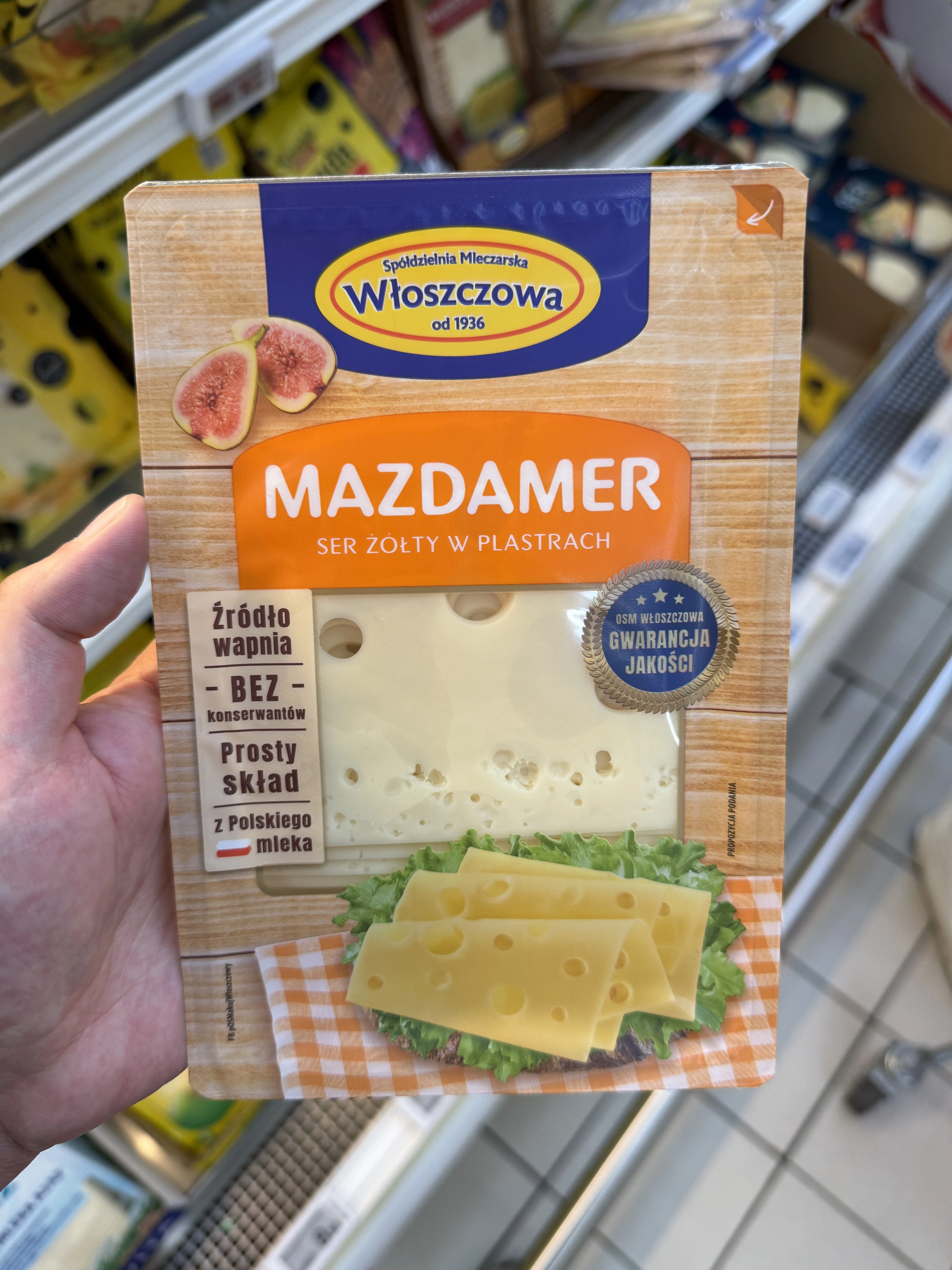 Włoszczowa Ser Mazdamer plastry | 150g