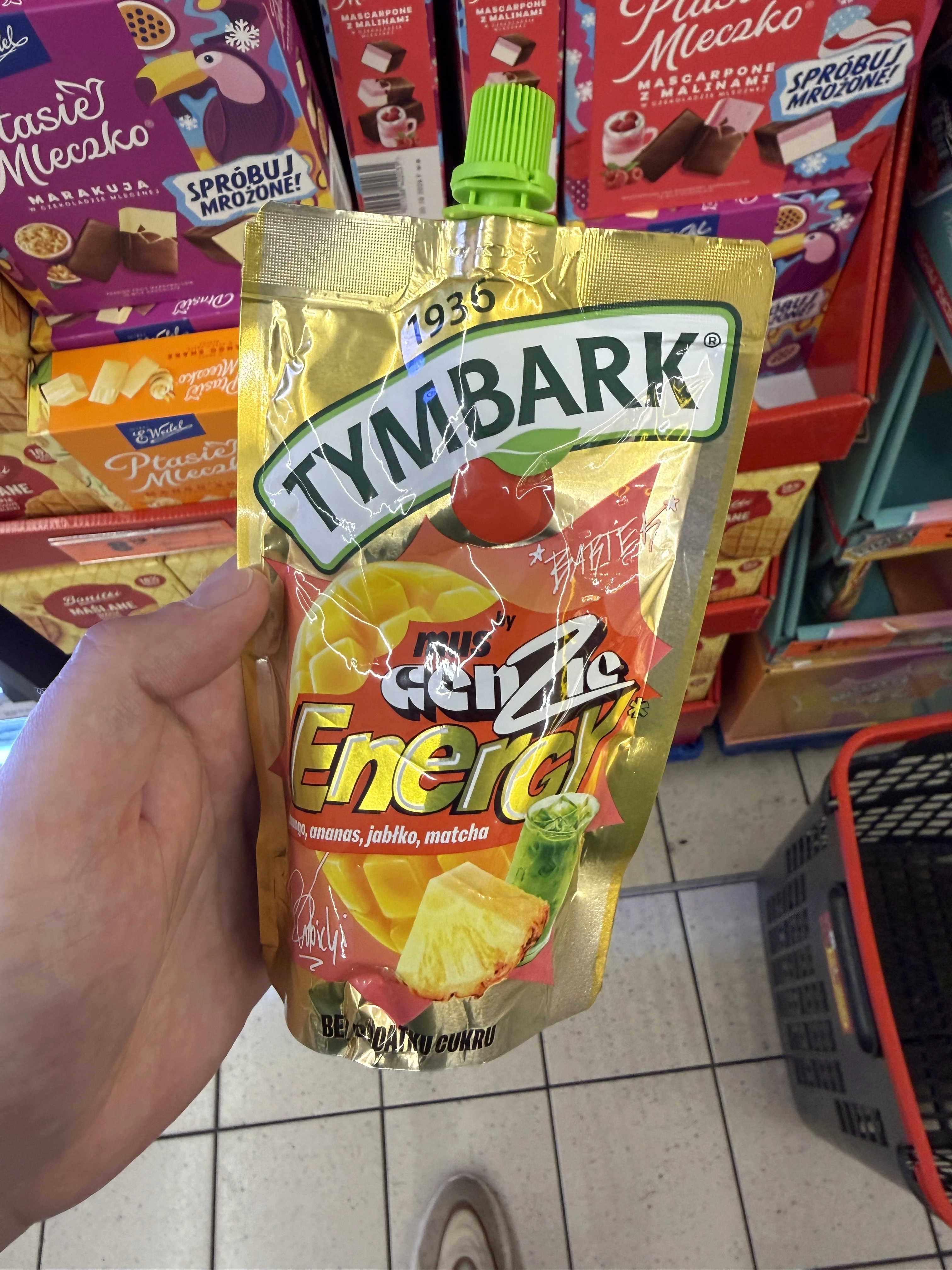 Tymbark x Genzie Mus Energy mango, ananas, jabłko, matcha | 170g