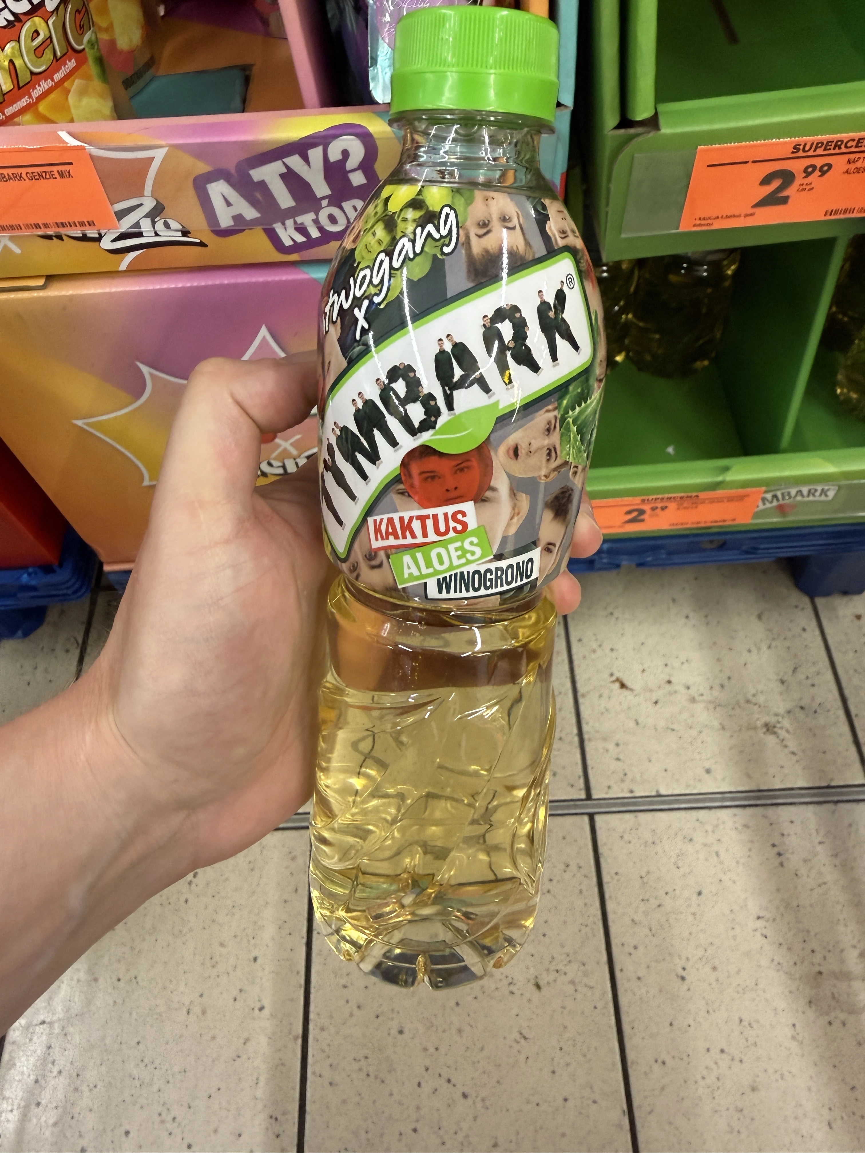 Tymbark Łatwogang Napój białe winogrono-kaktus-aloes | 500ml