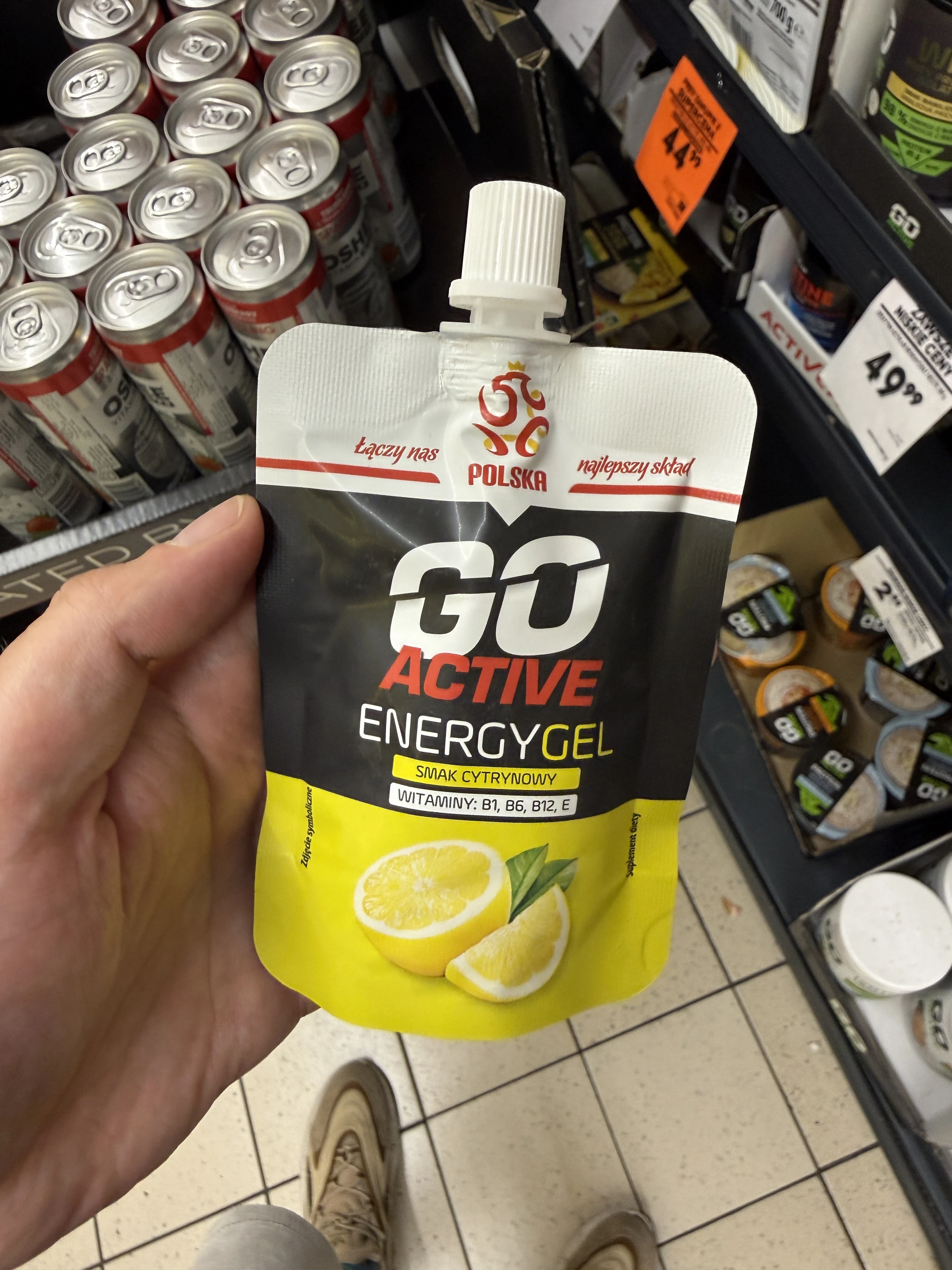 Go Active Energy Gel żel węglowodanowy smak cytrynowy PZPN |  100g