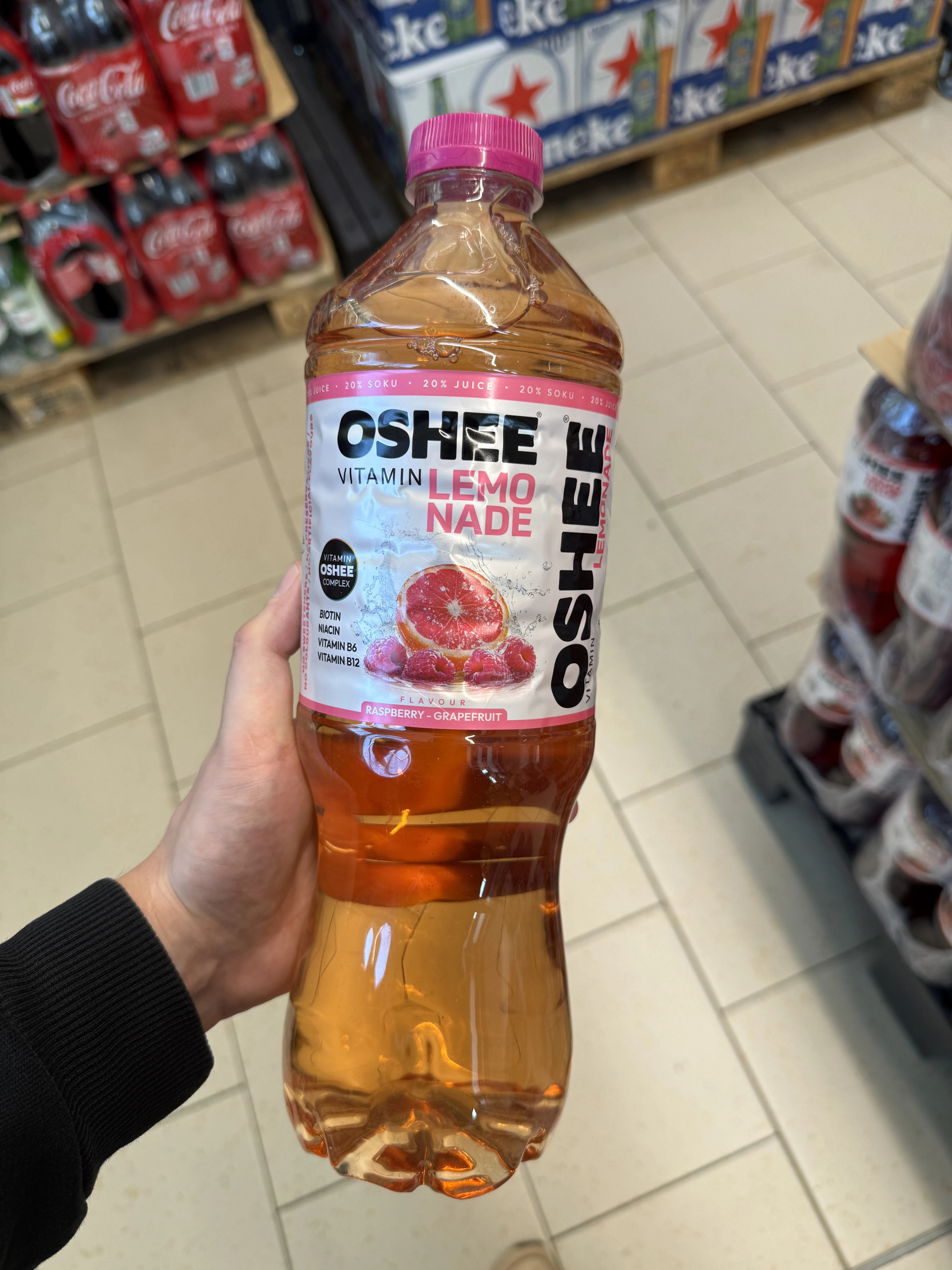 Oshee Vitamin Lemonade Malina-Grejpfrut | 1750ml