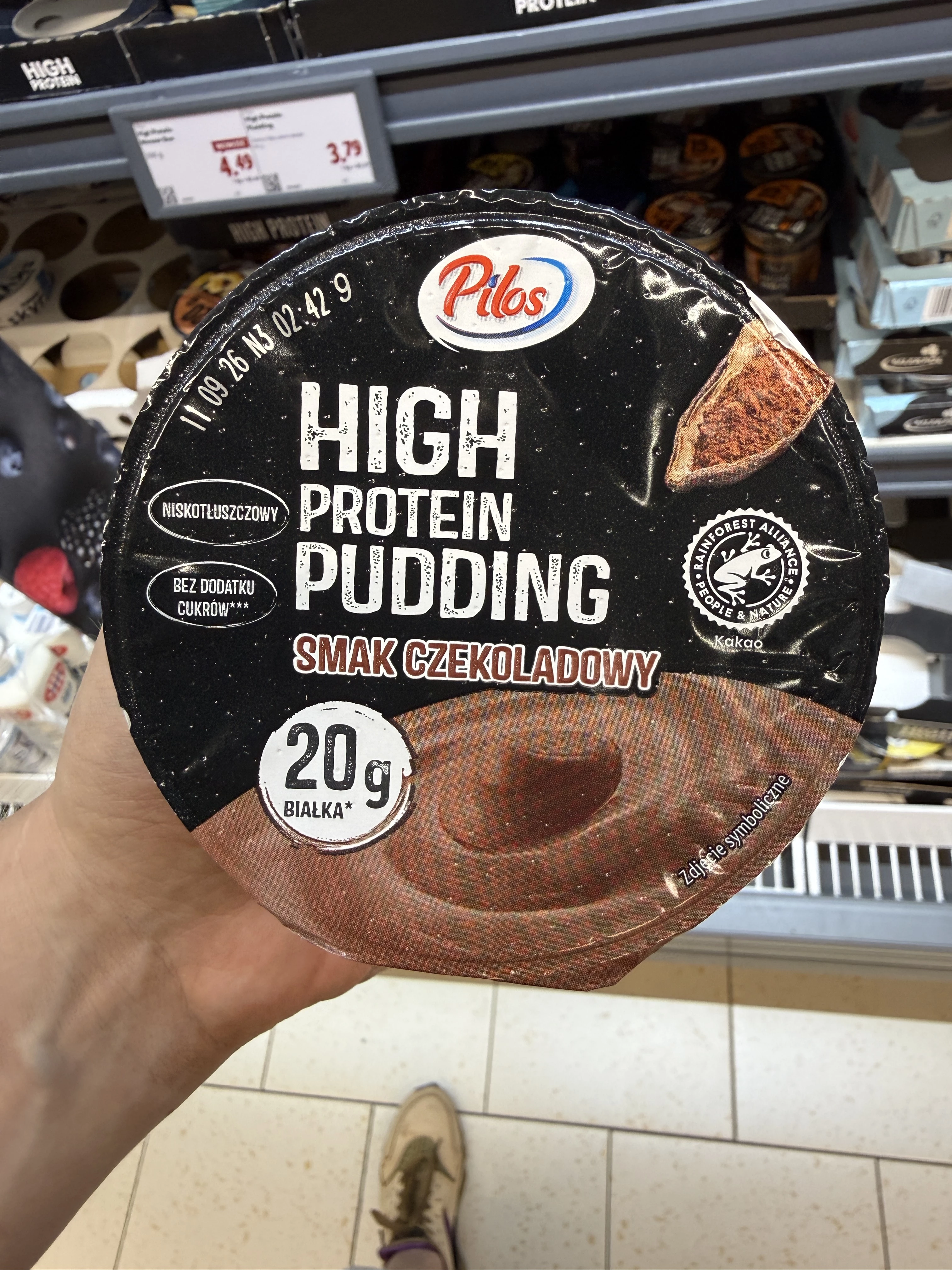 Pilos High Protein Pudding smak czekoladowy | 200g