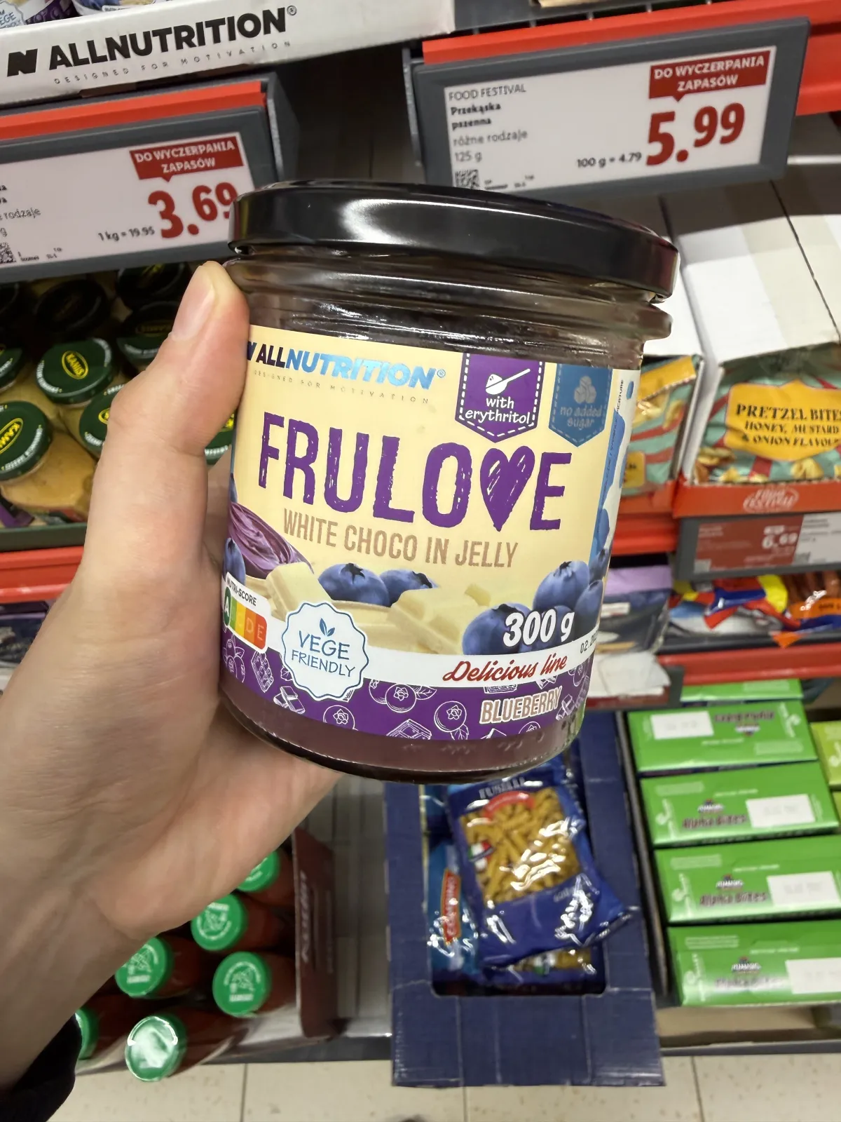 Allnutrition Frulove White Choco in Jelly Blueberry | 300g