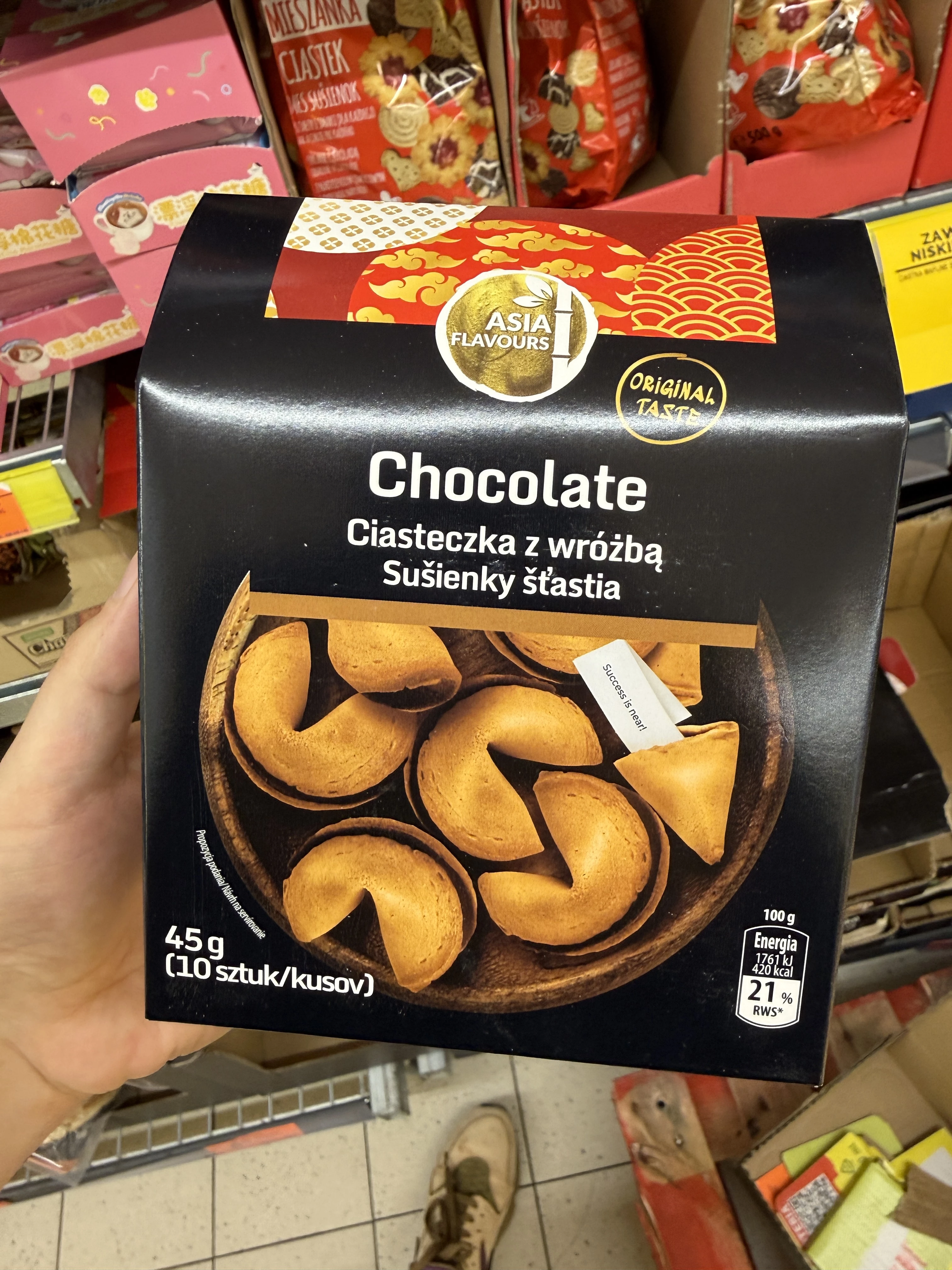 Asia Flavours Ciasteczka z wróżbą Chocolate | 45g