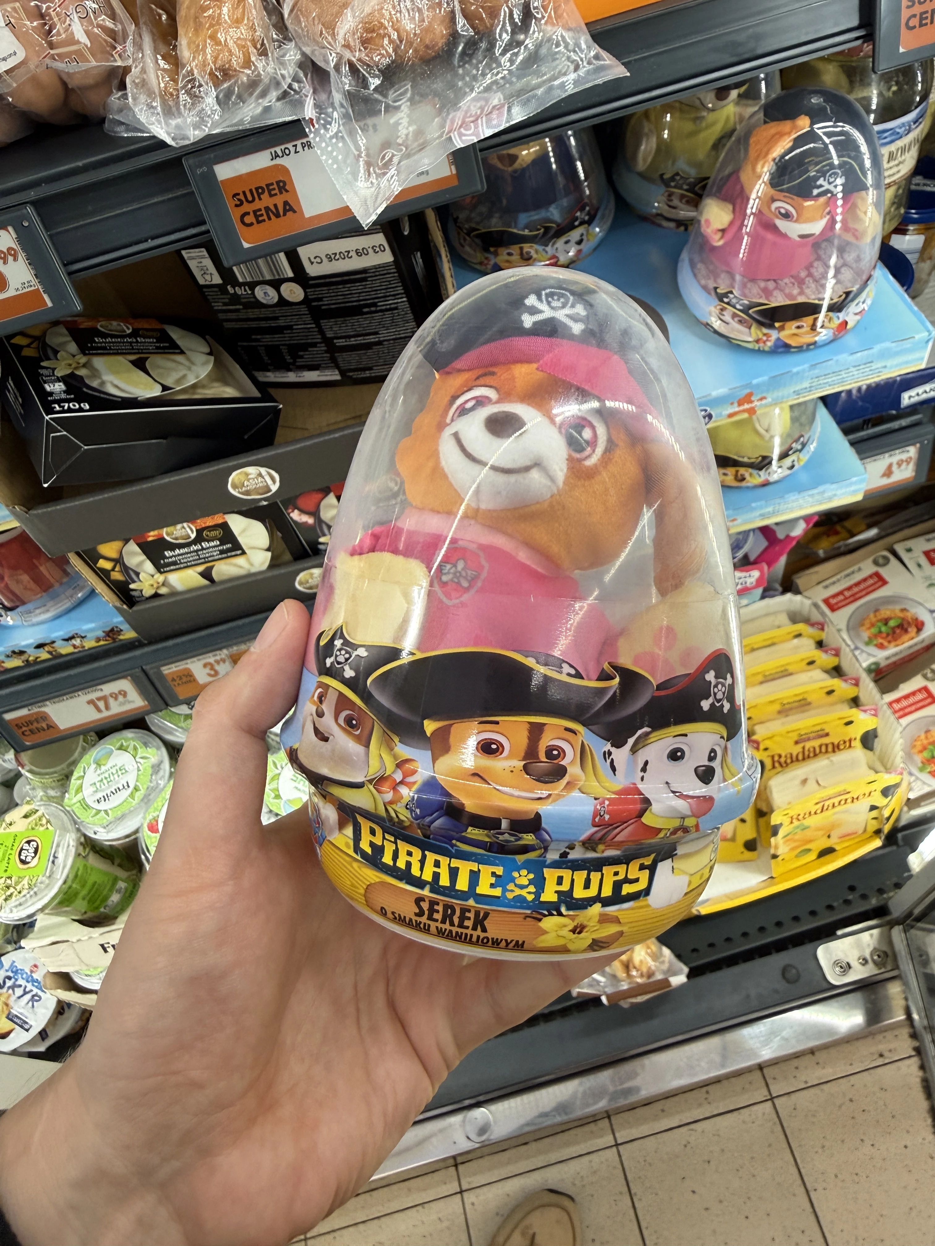Dairy 4 Fun PAW Patrol Pirate Pups serek waniliowy z maskotką Skye | 160g