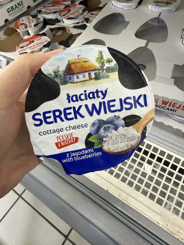 Łaciaty Serek Wiejski z jagodami | 150g