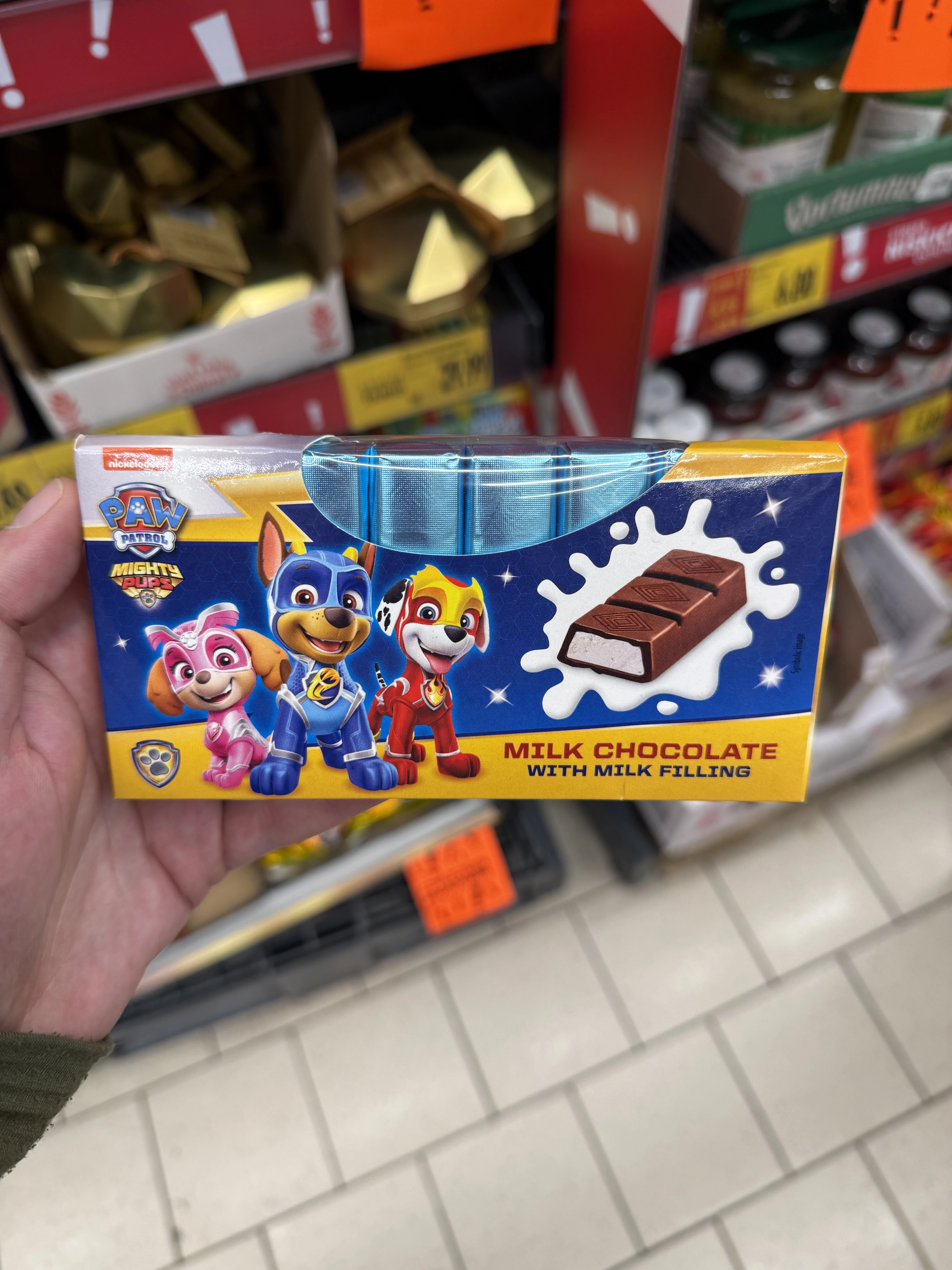 Psi Patrol Czekoladki z Mlecznym Nadzieniem | 100g