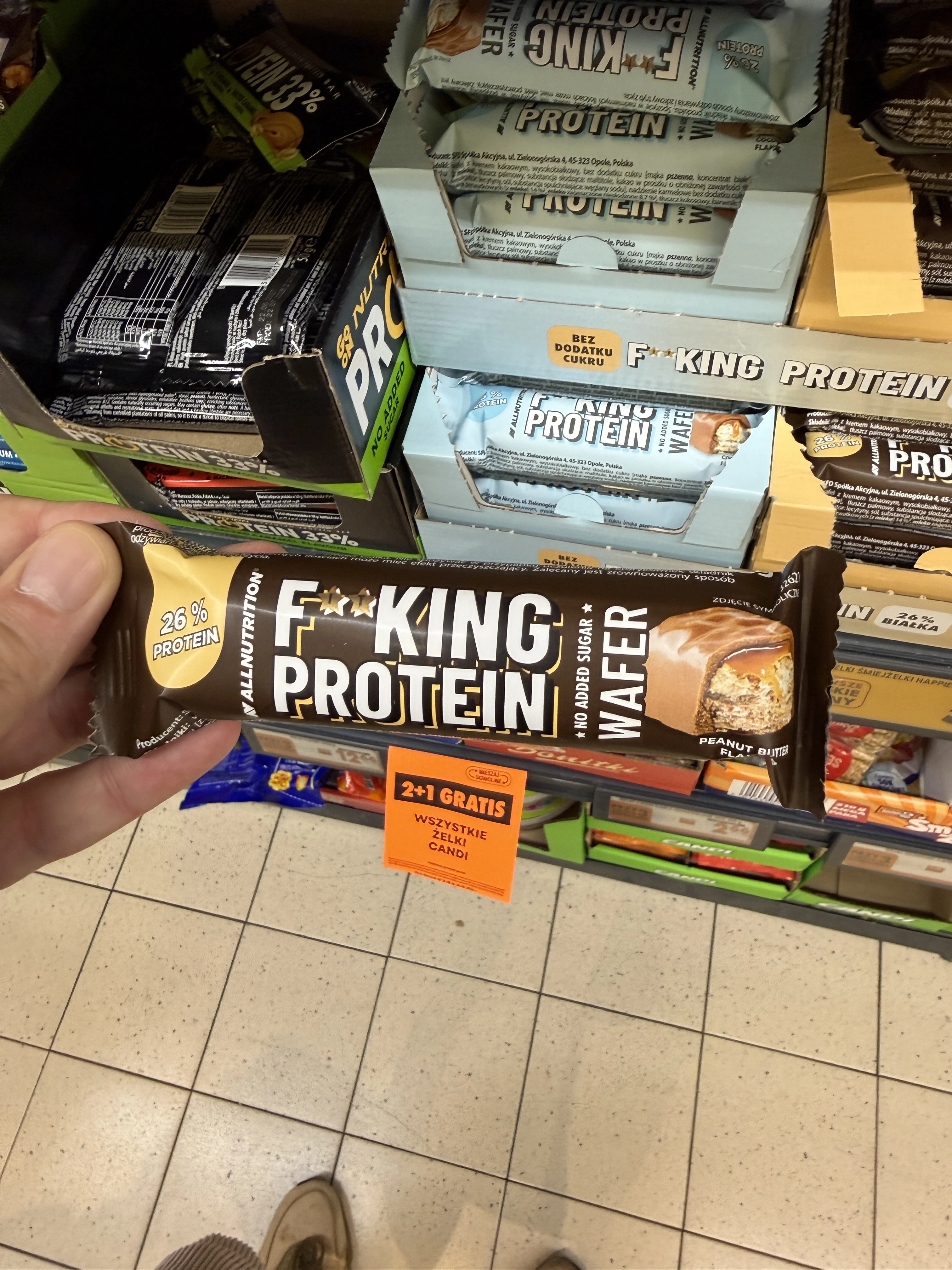 Allnutrition Fitking Protein Wafer Masło Orzechowe (Peanut Butter) | 39g