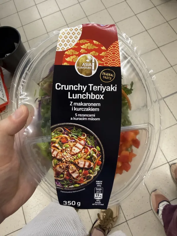 Asia Flavours Crunchy Teriyaki Lunchbox z makaronem i kurczakiem  | 350g