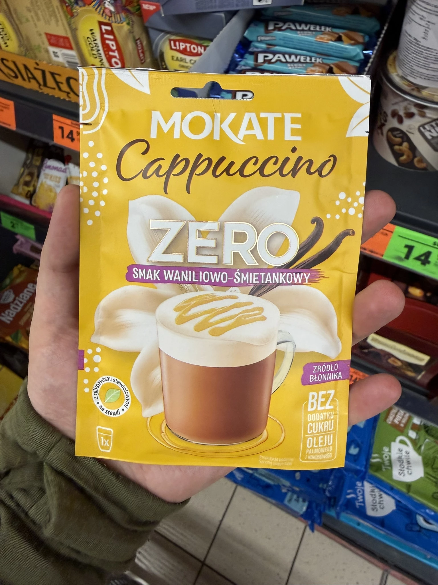 Mokate Cappuccino Zero smak waniliowo-śmietankowy | 20g