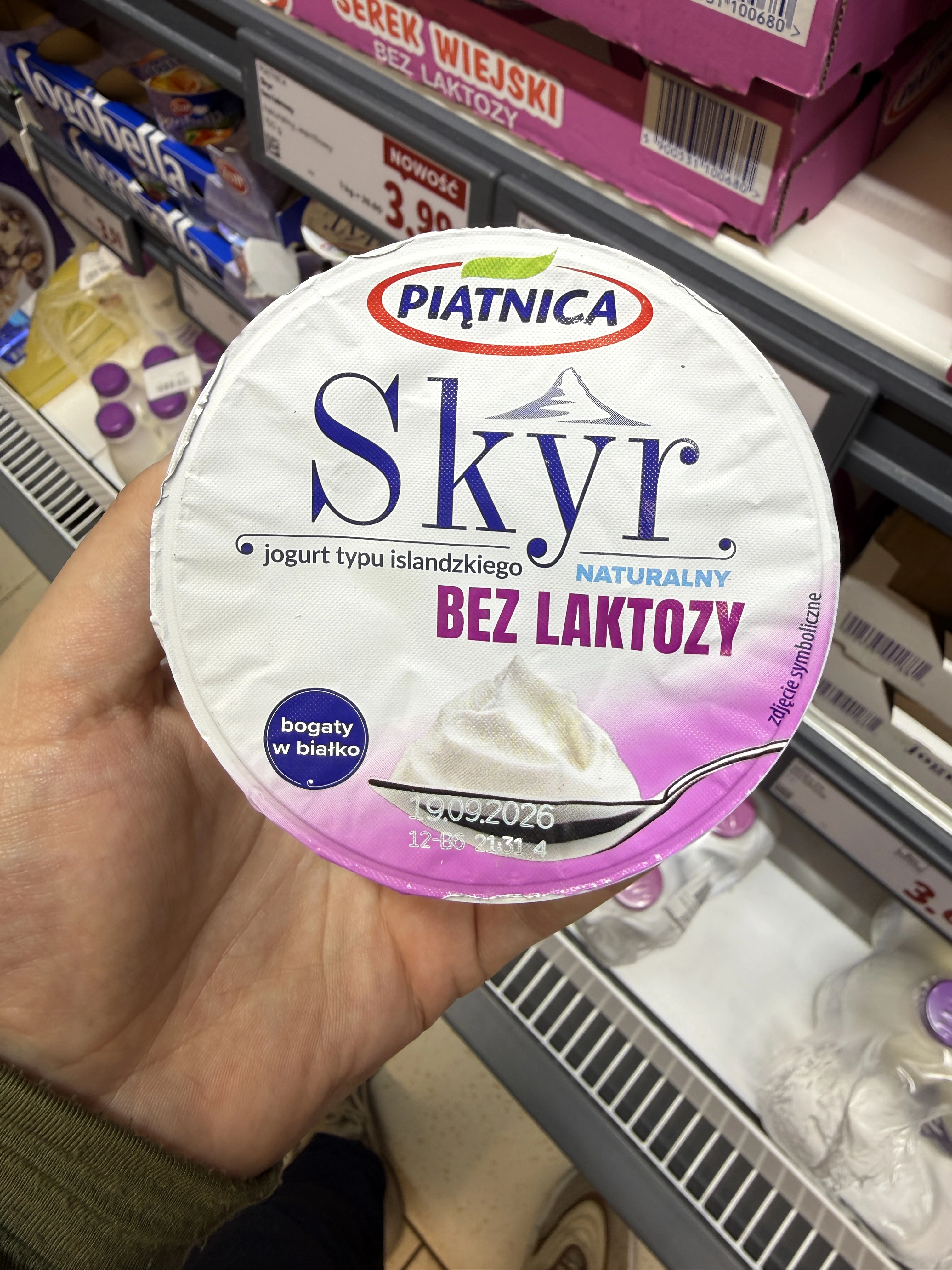 Piątnica Skyr jogurt typu islandzkiego naturalny bez laktozy | 150g
