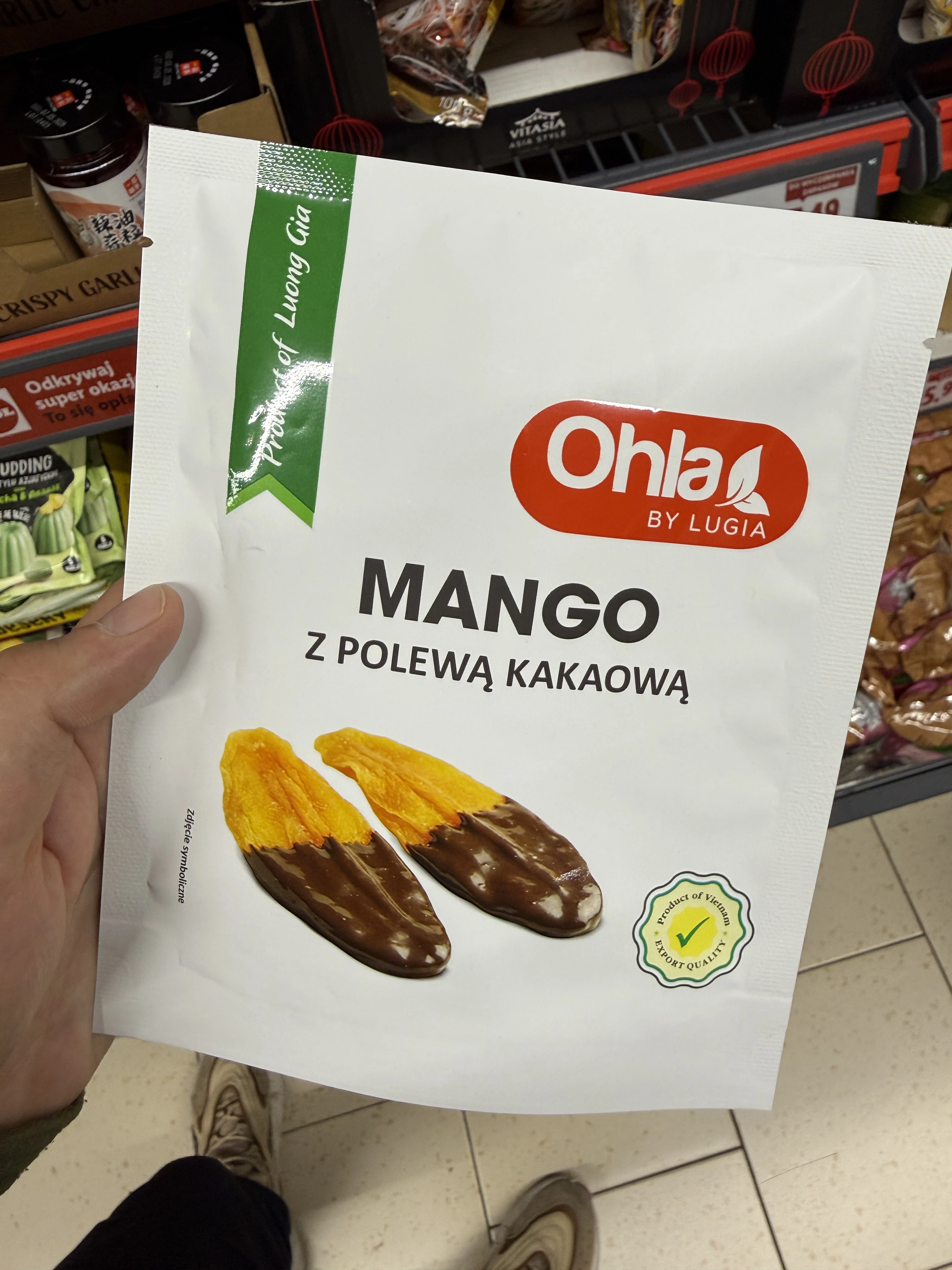 Ohla mango z polewą kakaową | 80g