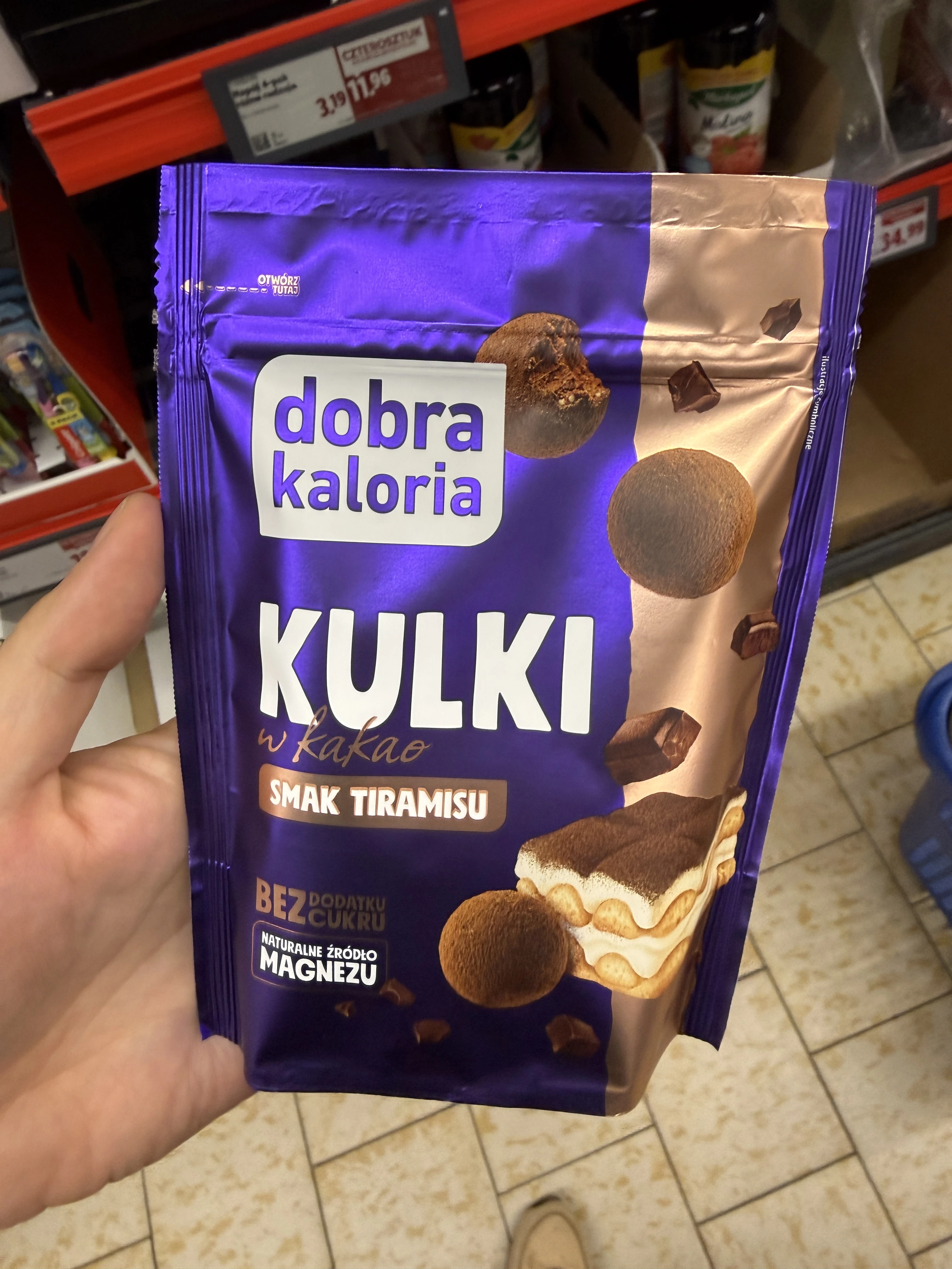 Dobra Kaloria Kulki w Kakao Smak Tiramisu | 65g