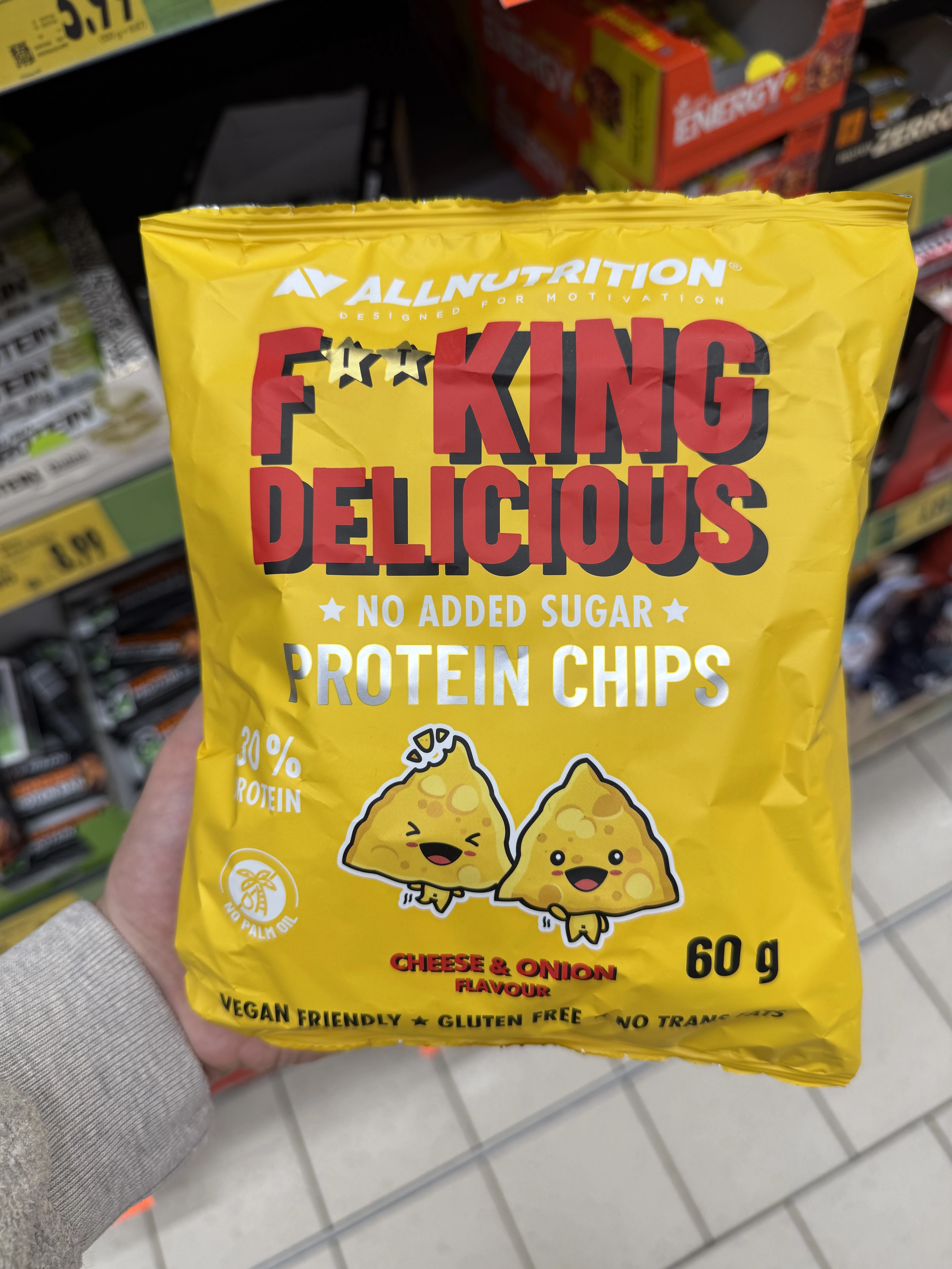 AllNutrition Fitking Delicious Protein Chips Cheese & Onion | 60g