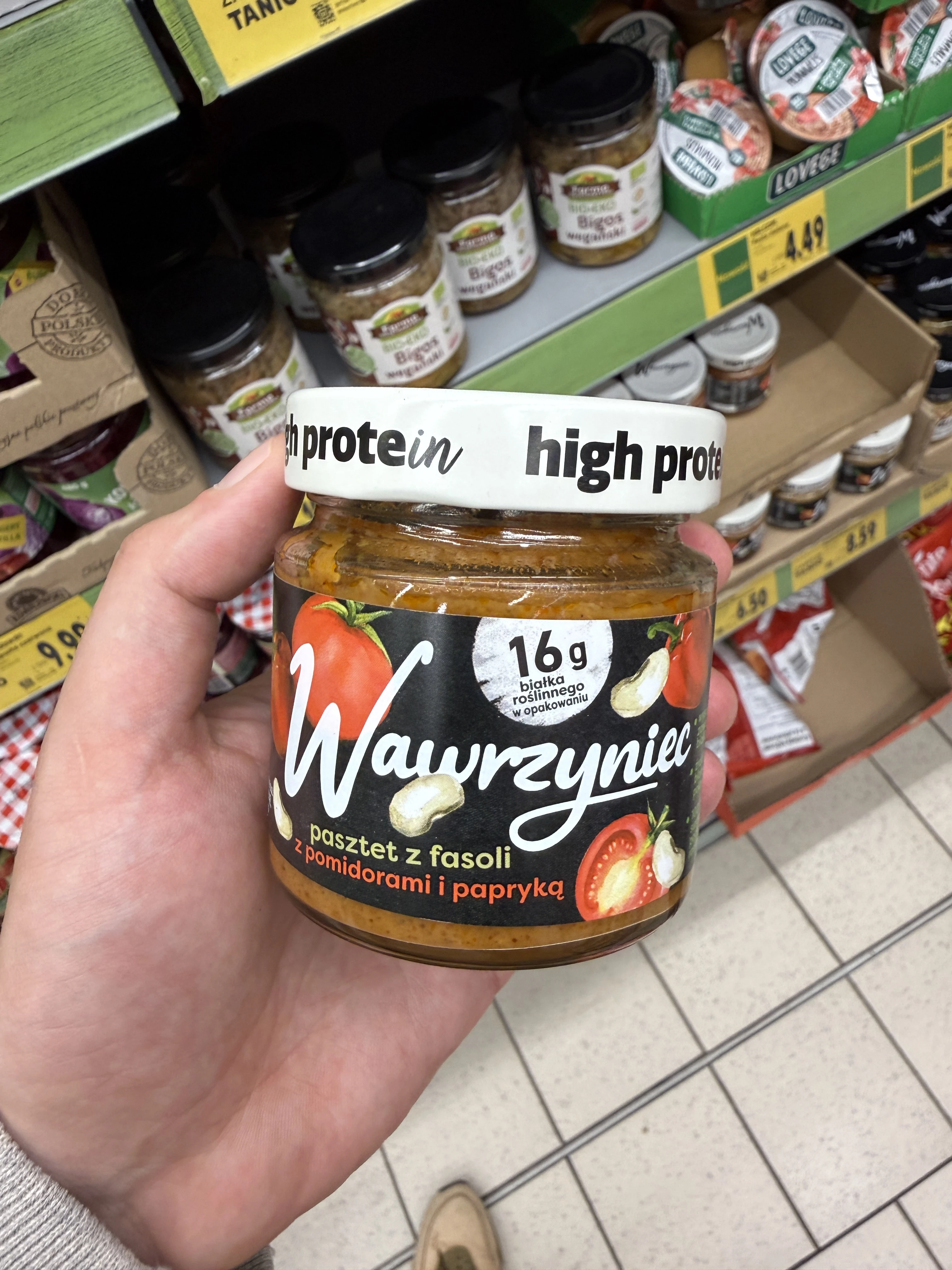Wawrzyniec High Protein Pasztet z fasoli z pomidorami i papryką | 180g
