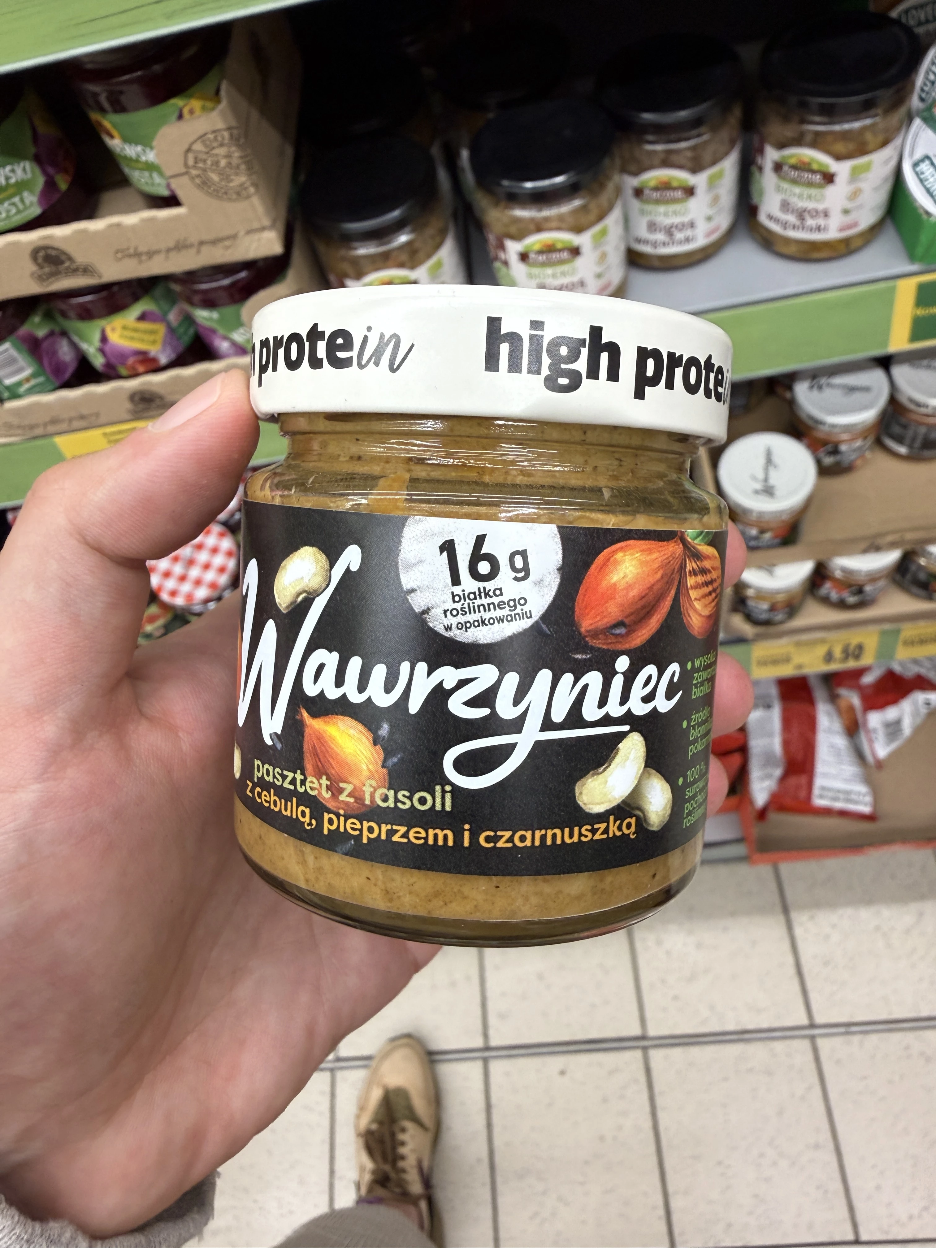 Wawrzyniec Pasztet z Fasoli z Cebulą Pieprzem i Czarnuszką High Protein | 180g