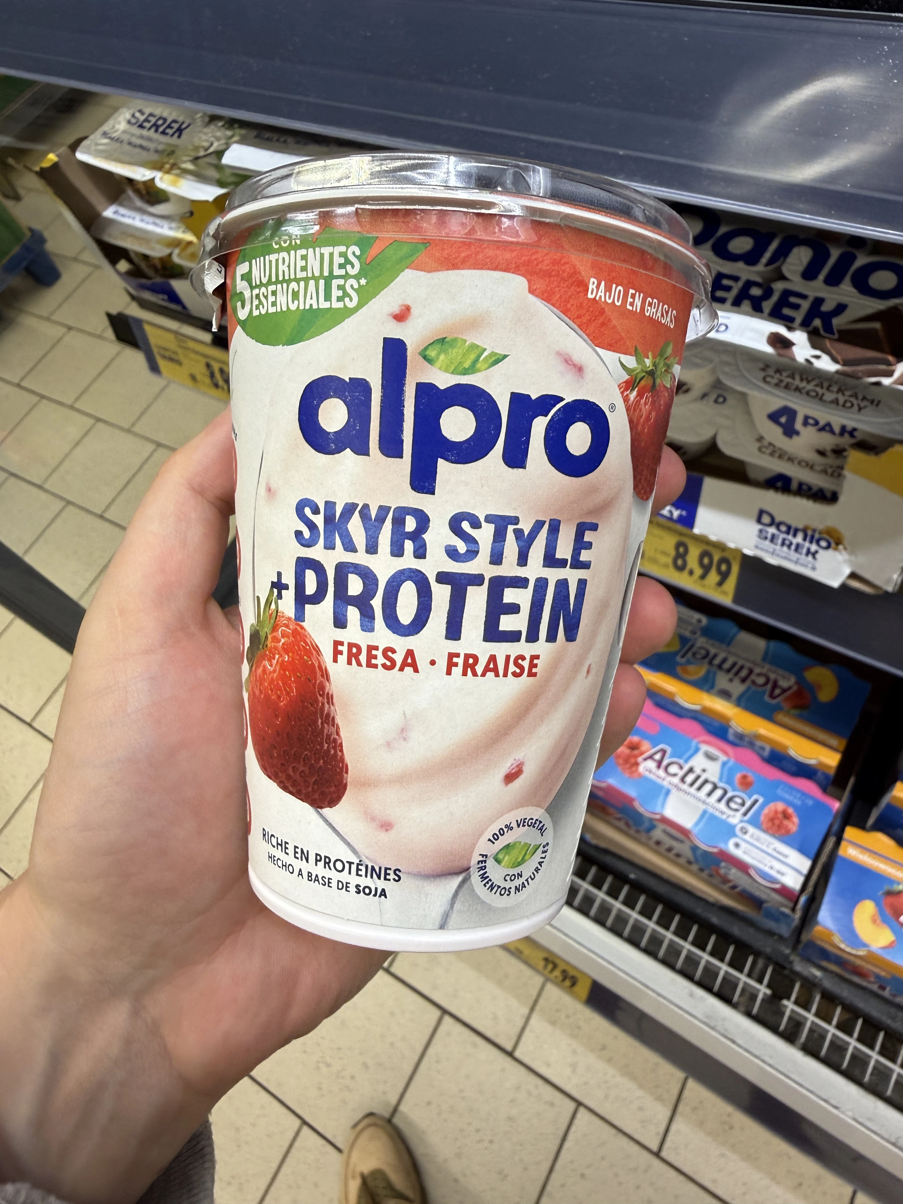 Alpro Skyr Style Proteina truskawka / Alpro Skyr Style +Protein Fresa · Fraise | 400g