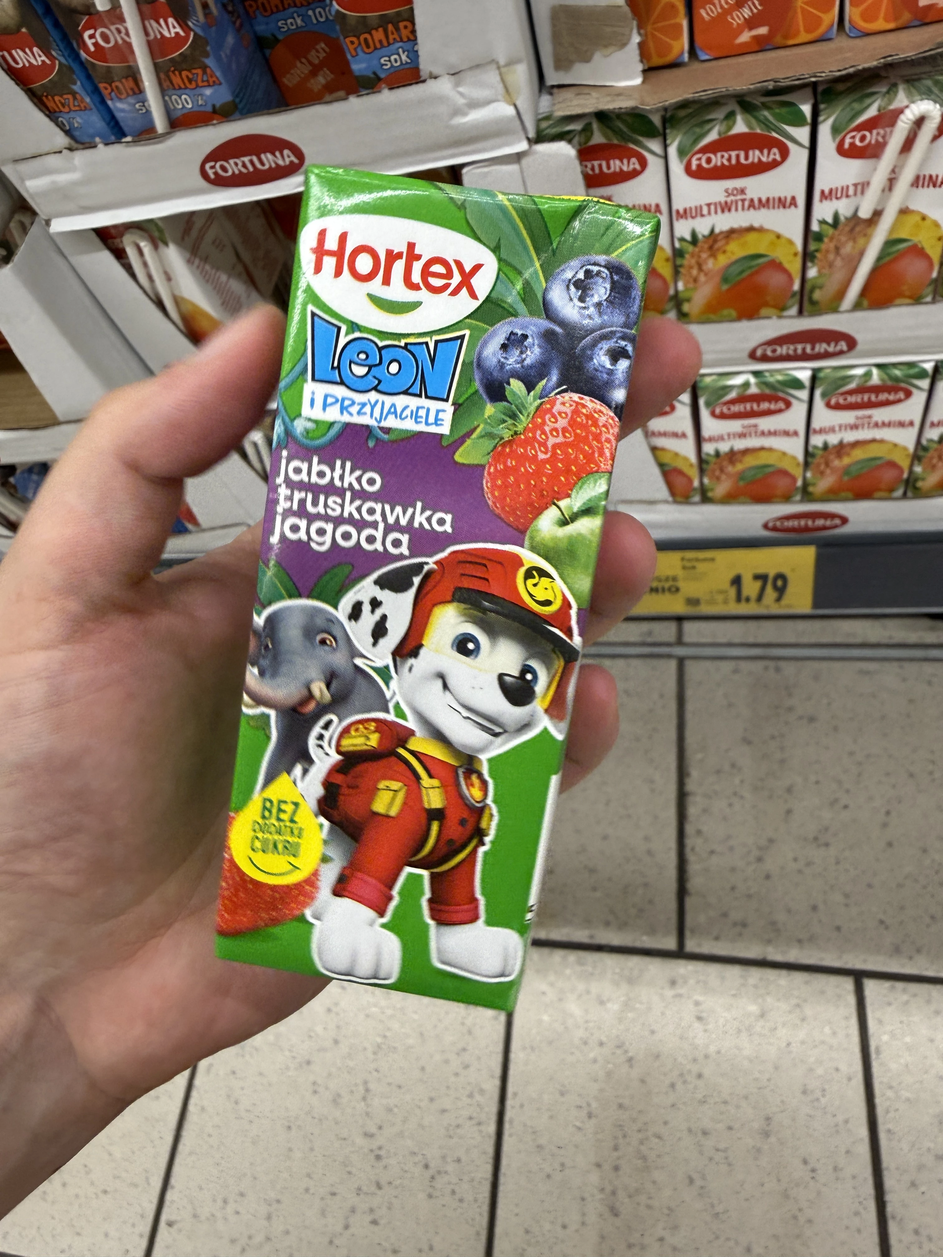 Hortex Leon i Przyjaciele Napój wieloowocowy jabłko truskawka jagoda | 200ml