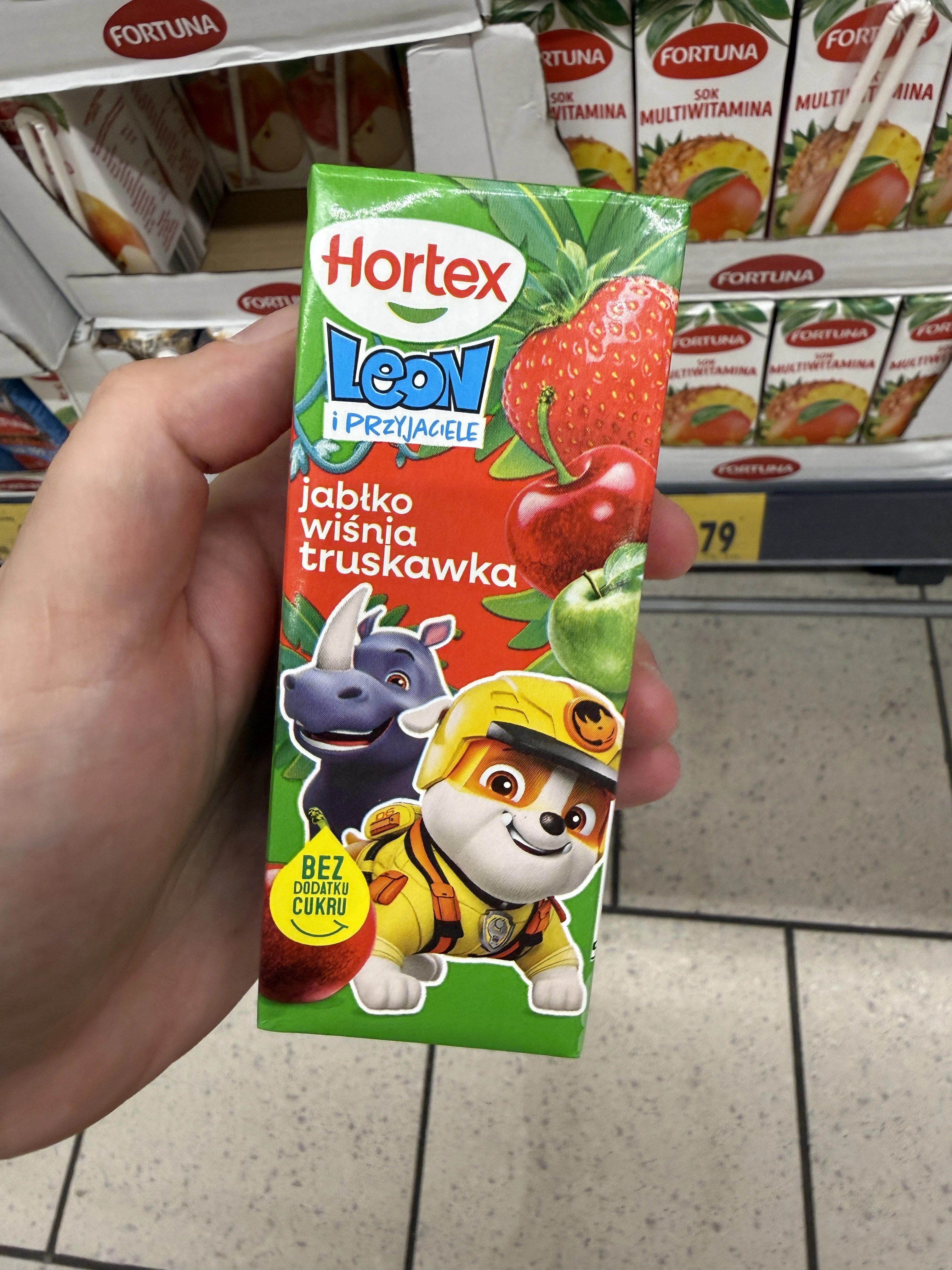 Hortex Leon i Przyjaciele Napój wieloowocowy jabłko wiśnia truskawka | 200ml