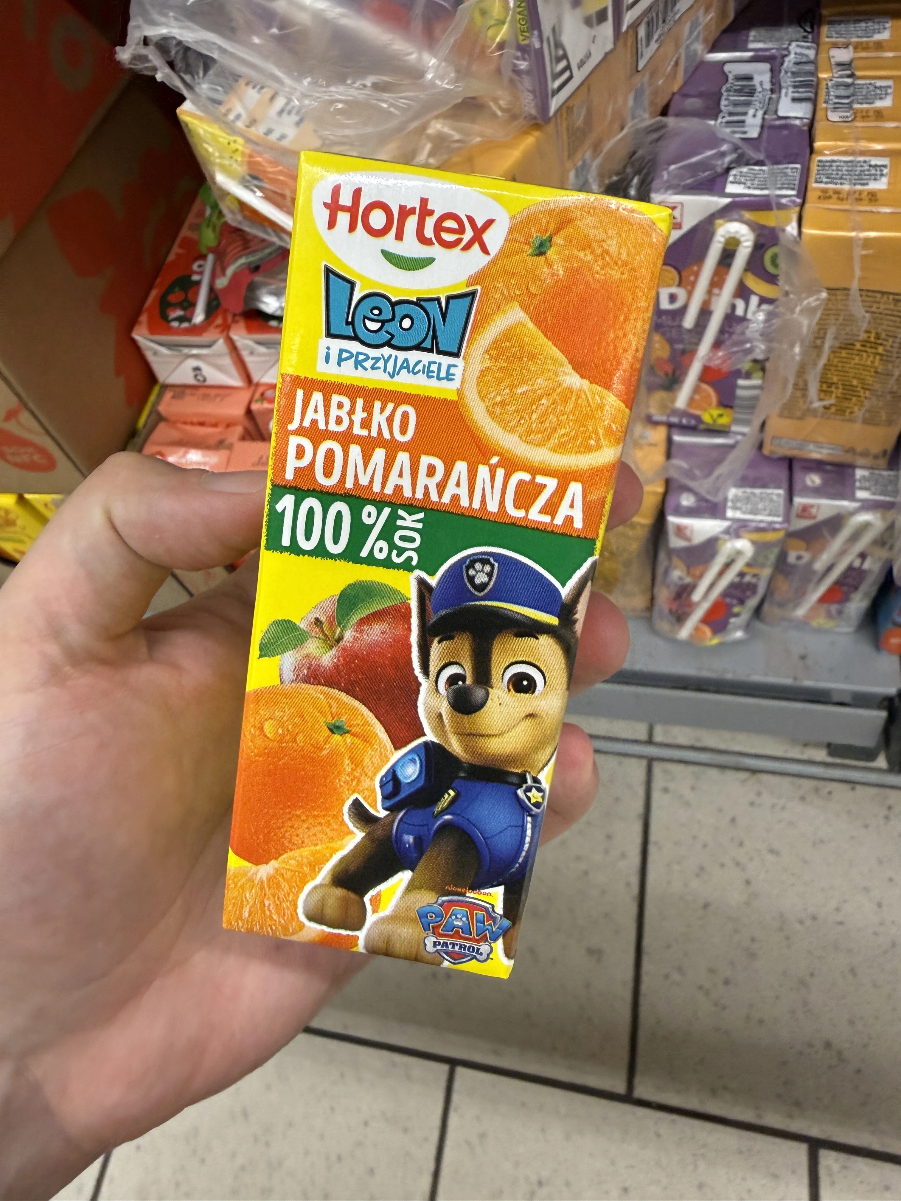 Hortex Leon i Przyjaciele pomarańcza-jabłko sok 100% kartonik | 200ml
