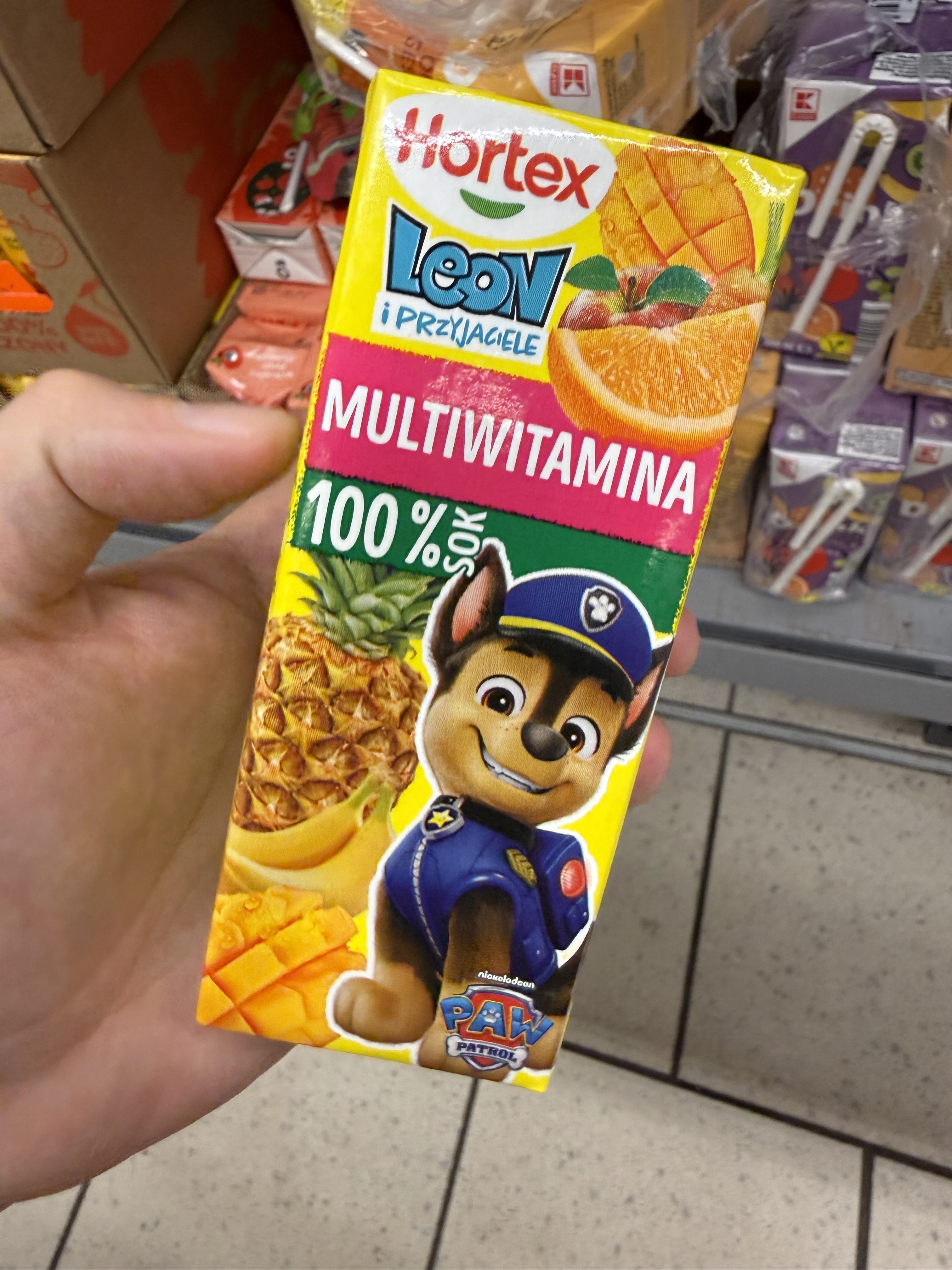 Hortex Leon i Przyjaciele Multiwitamina 100% Sok Psi Patrol Chase | 200ml