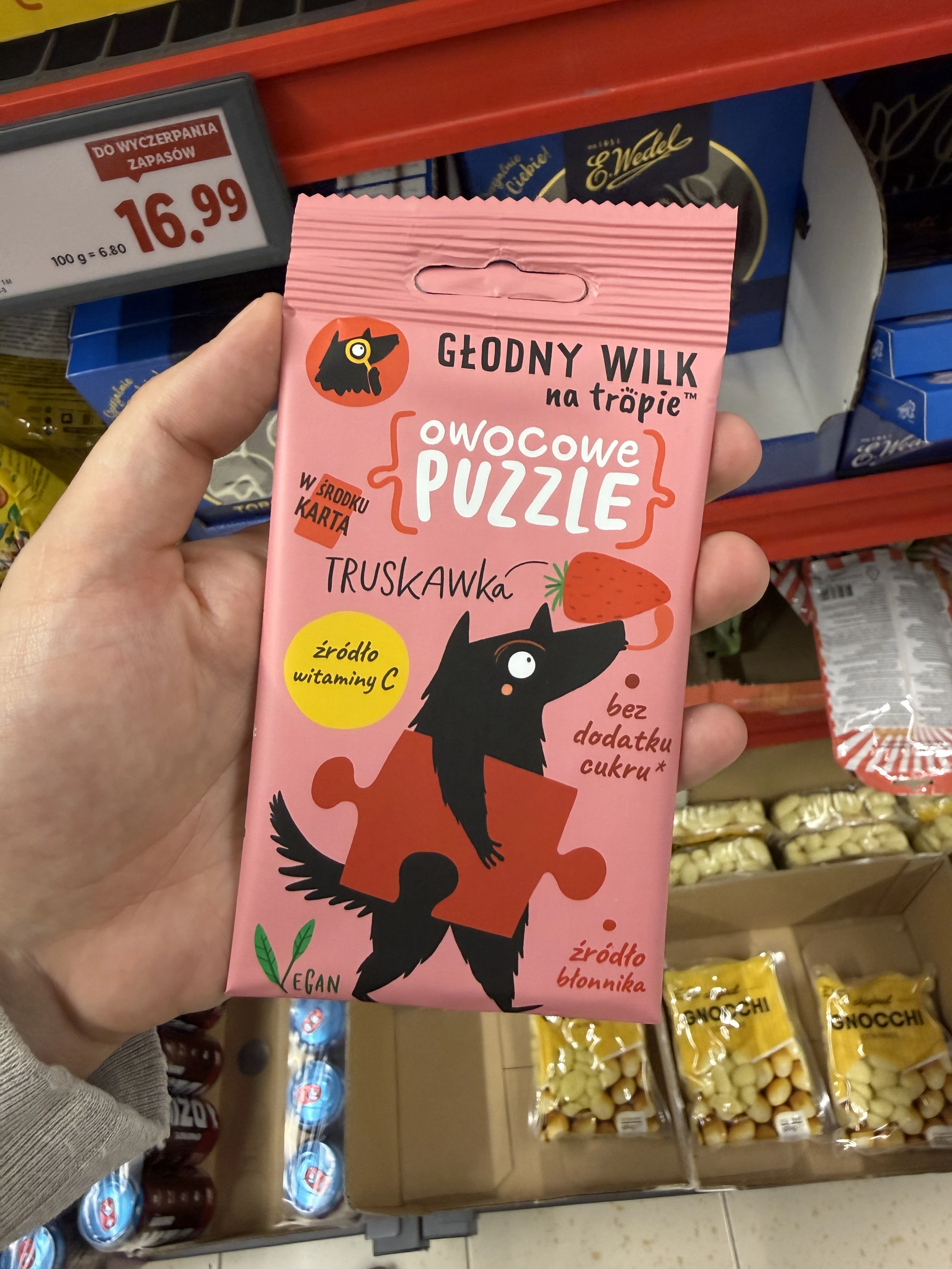 Głodny Wilk na Tropie Owocowe Puzzle Truskawka | 20g