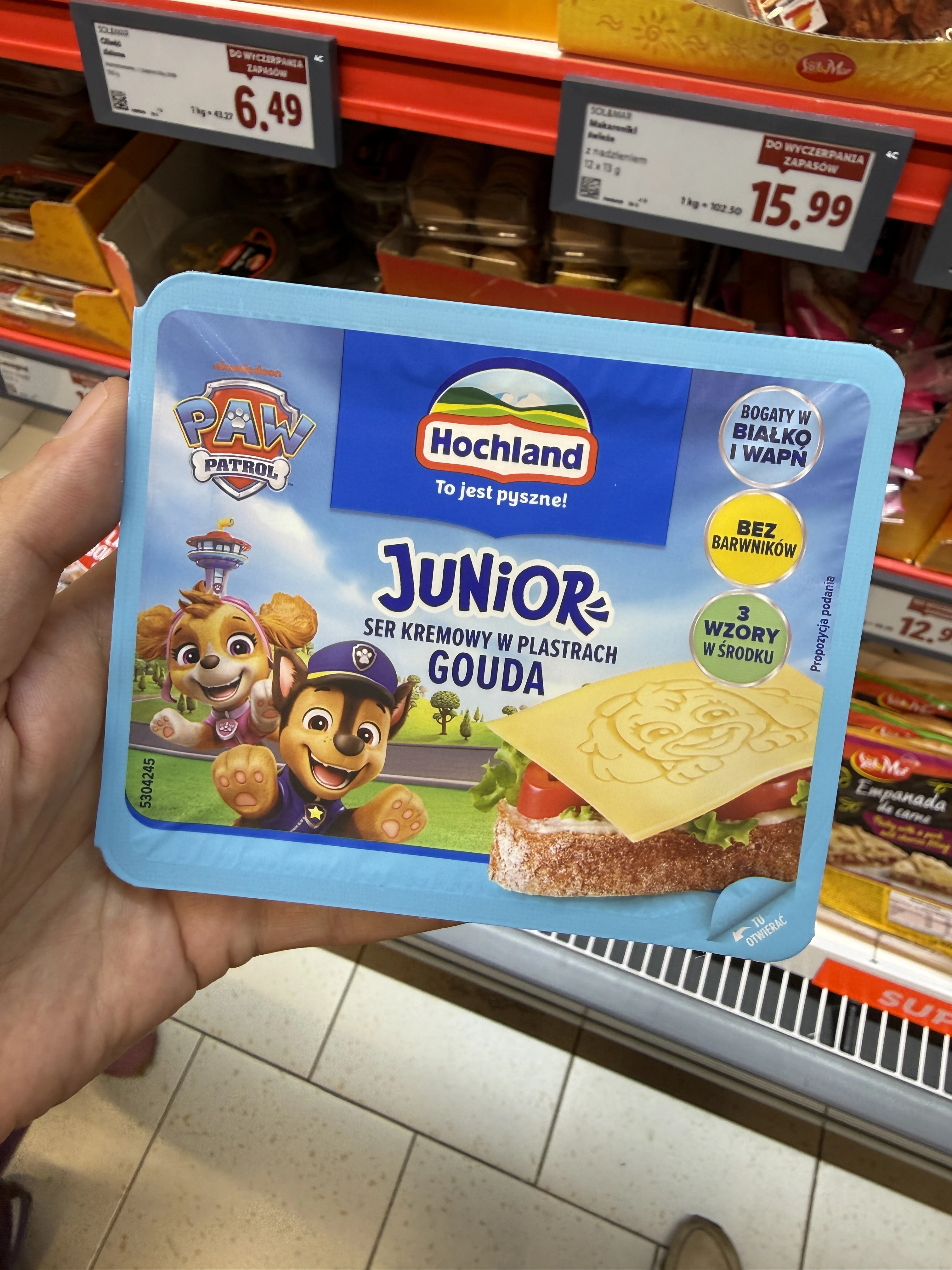 Hochland Junior plastry Gouda Paw Patrol | 150g