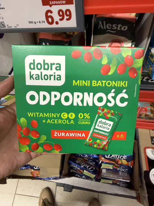 Dobra Kaloria Mini Batoniki Odporność Żurawina Acerola Witaminy C+E | 102g