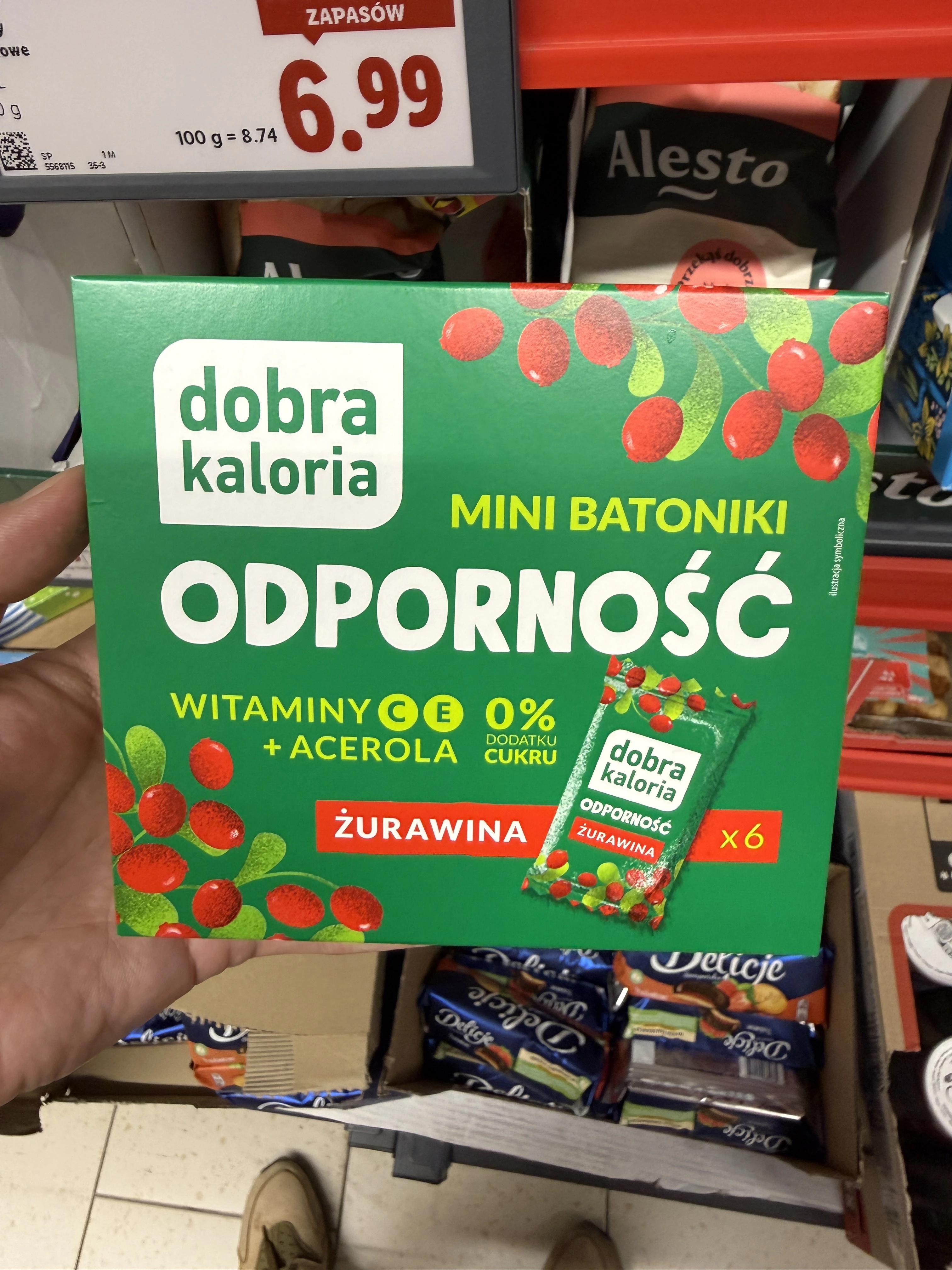 Dobra Kaloria Mini Batoniki Odporność Żurawina Acerola Witaminy C+E | 102g