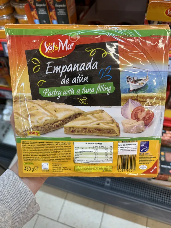 Sol&Mar Empanada de atún – ciasto z nadzieniem tuńczykowym / Empanada de atún | 450g