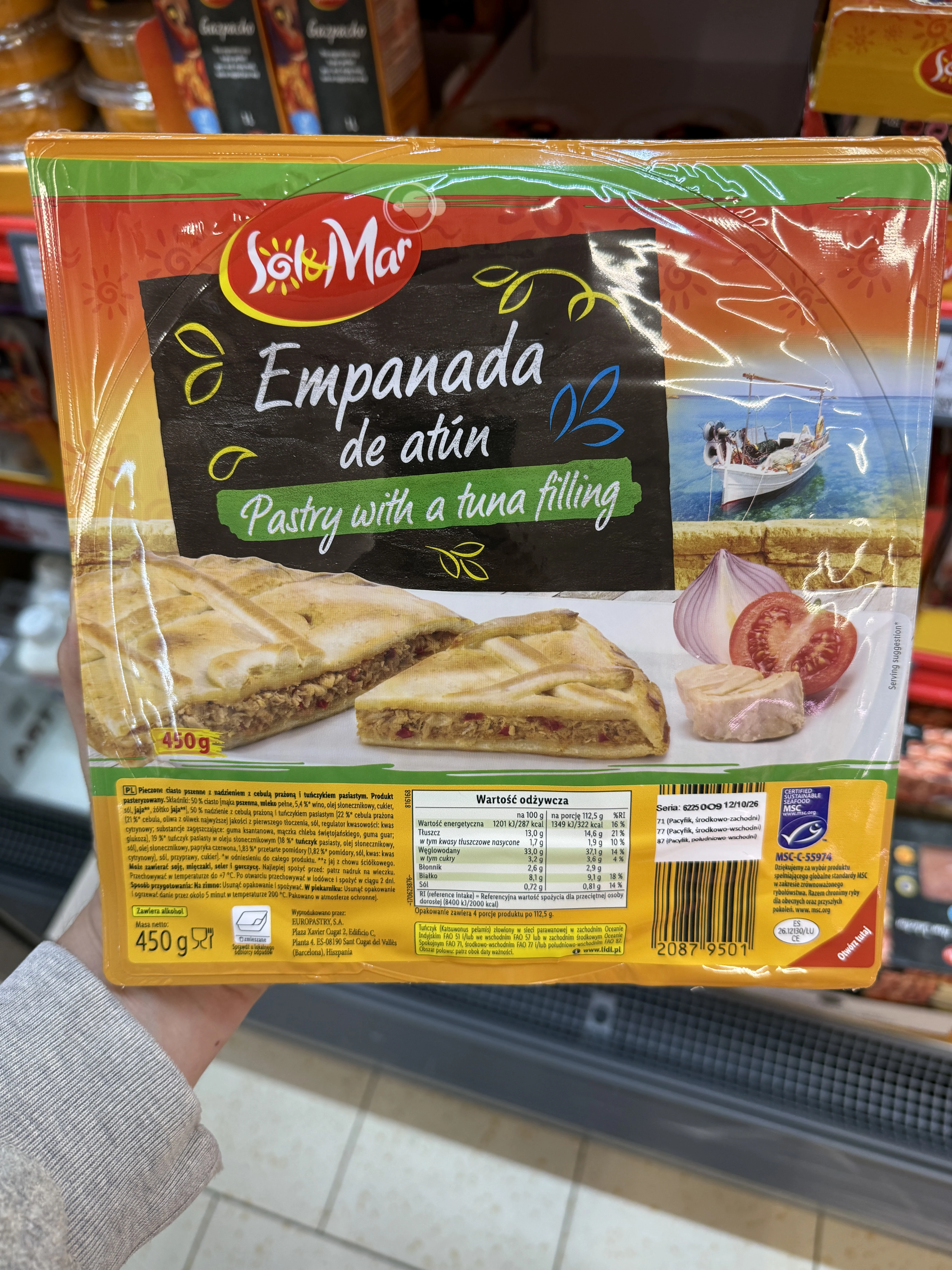 Sol&Mar Empanada de atún – ciasto z nadzieniem tuńczykowym / Empanada de atún | 450g