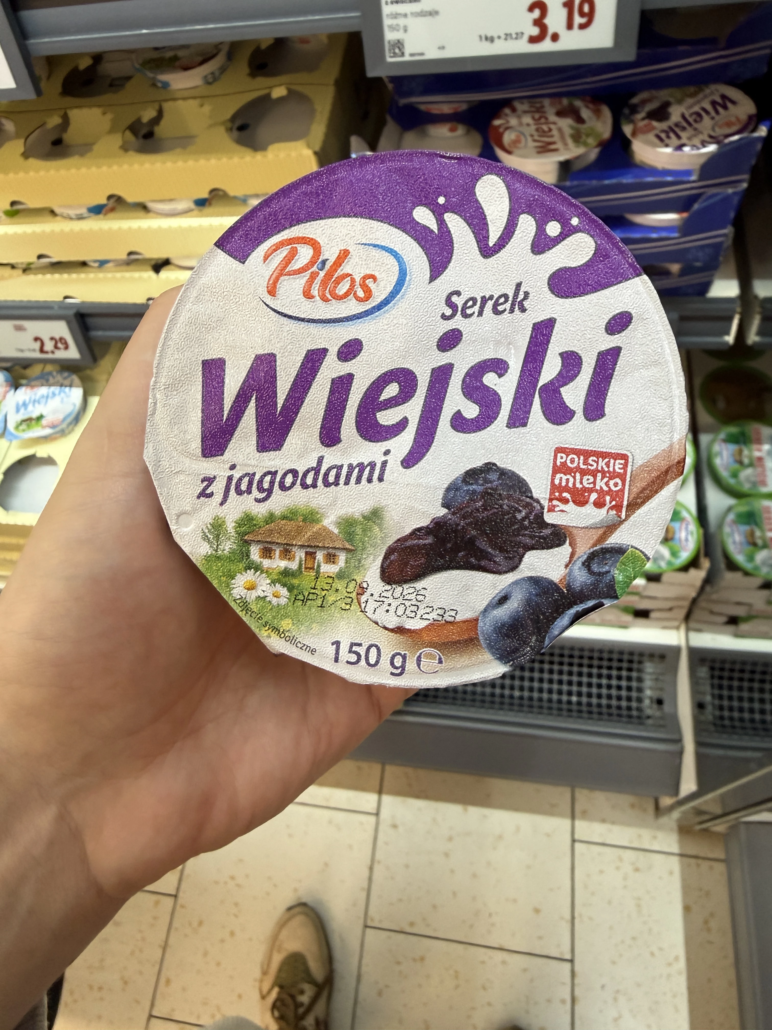 Pilos Serek Wiejski z jagodami | 150g