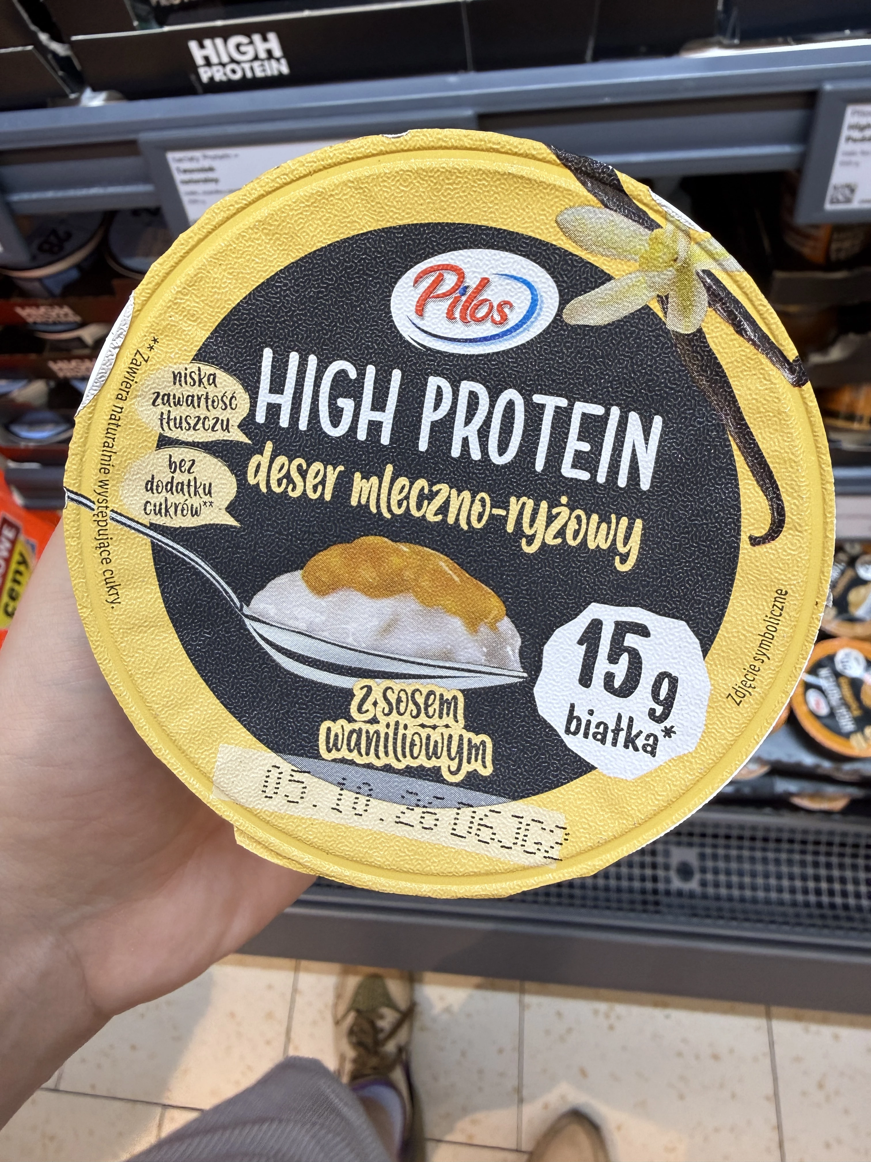 Pilos High Protein deser mleczno-ryżowy z sosem waniliowym | 200g