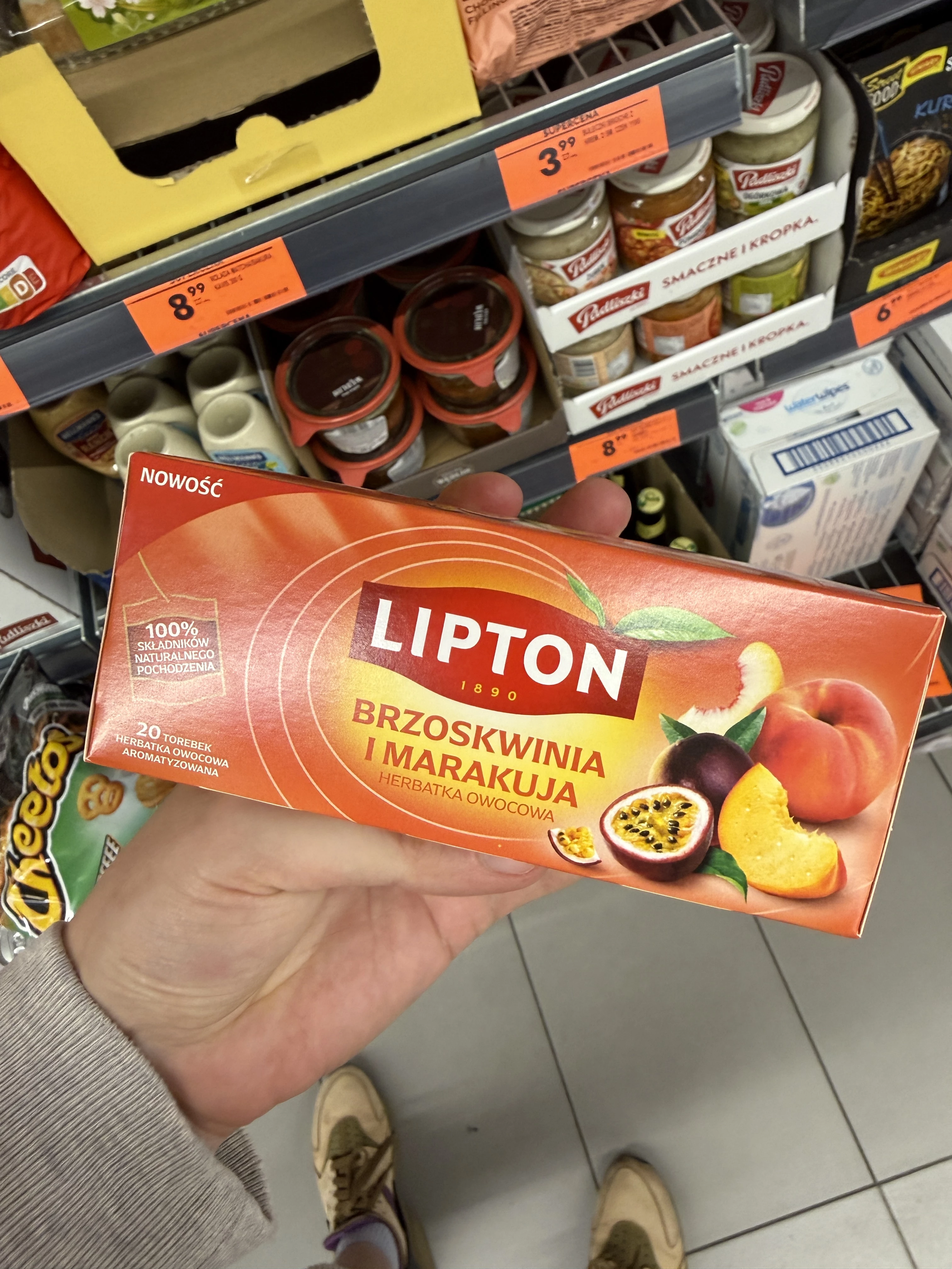 Lipton Herbata owocowa Brzoskwinia i Marakuja 20 torebek | 40g