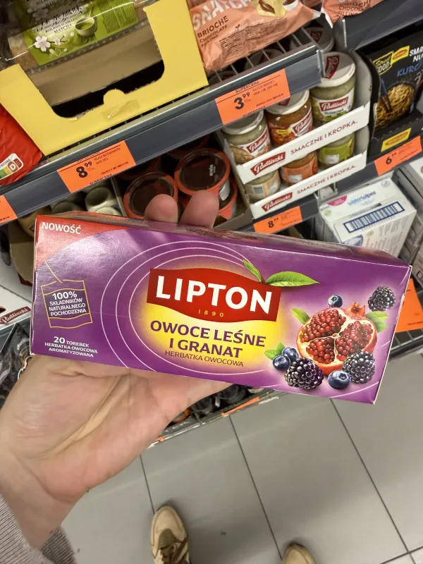 Lipton Herbata owocowa Owoce leśne i granat 20 torebek | 36g